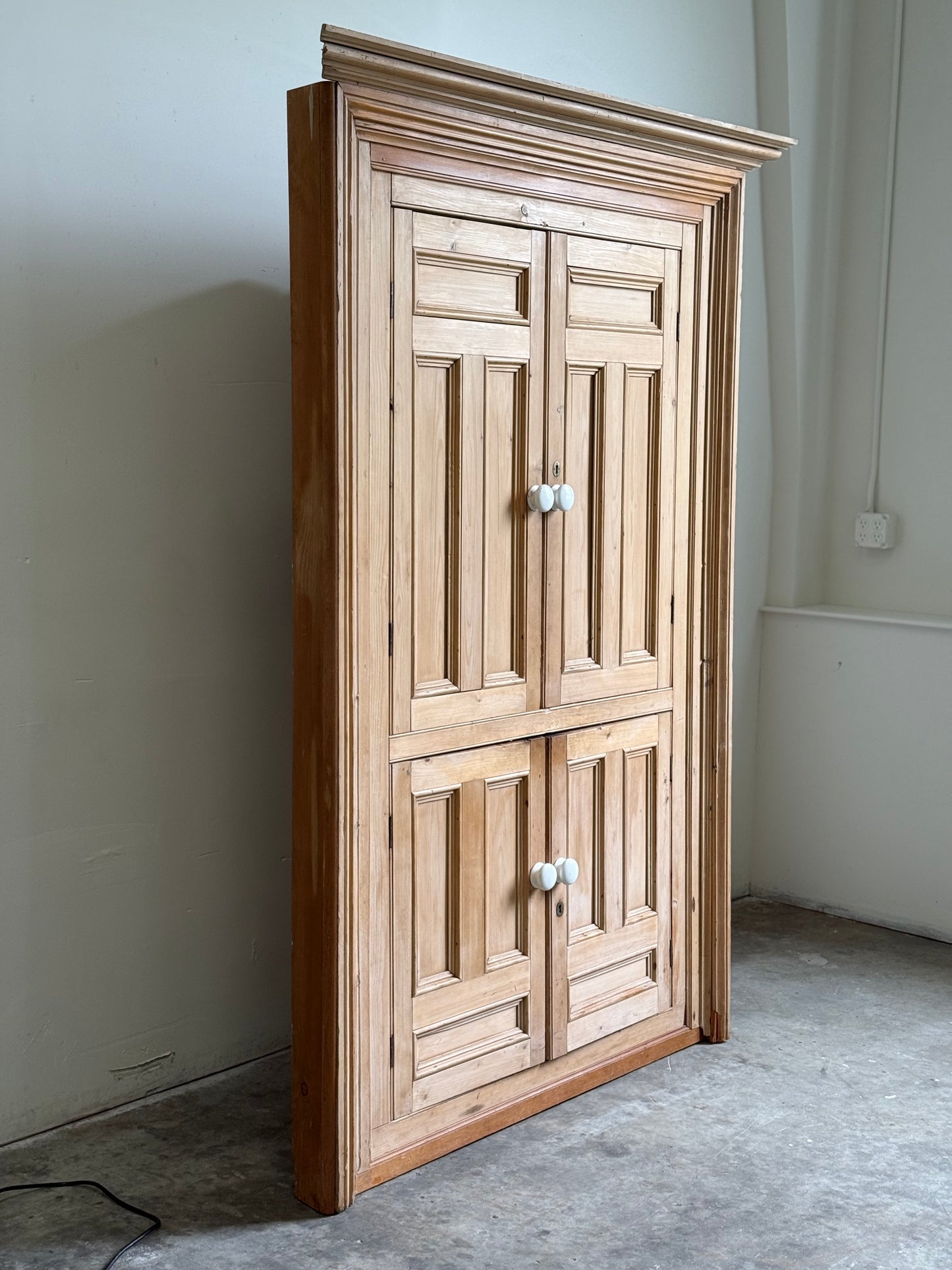Antique Pine Corner Cupboard