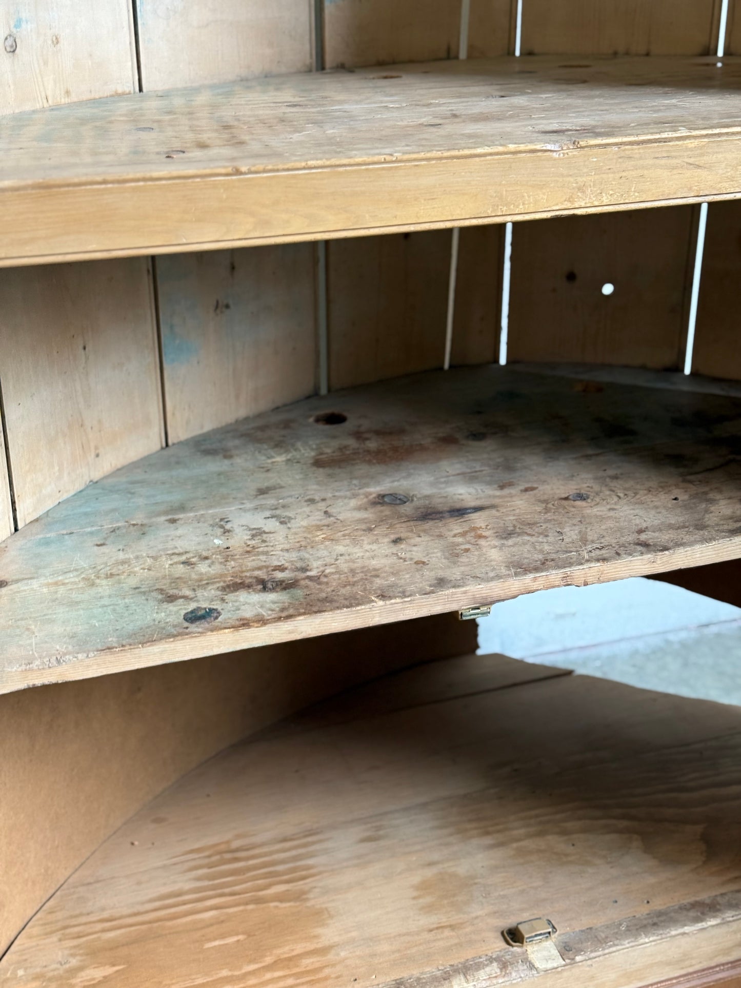 Antique Pine Corner Cupboard