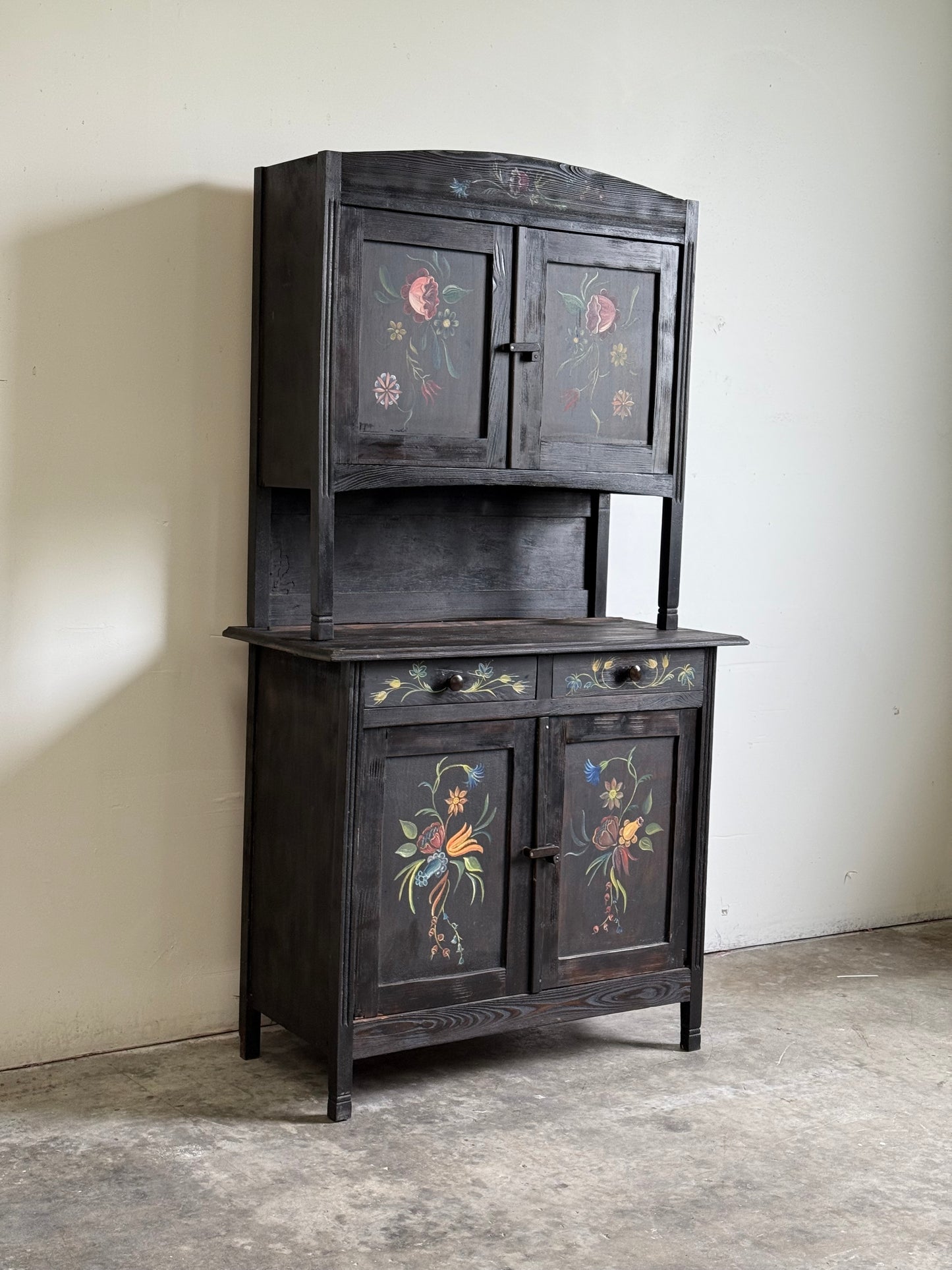 Vintage Dutch Painted Sideboard