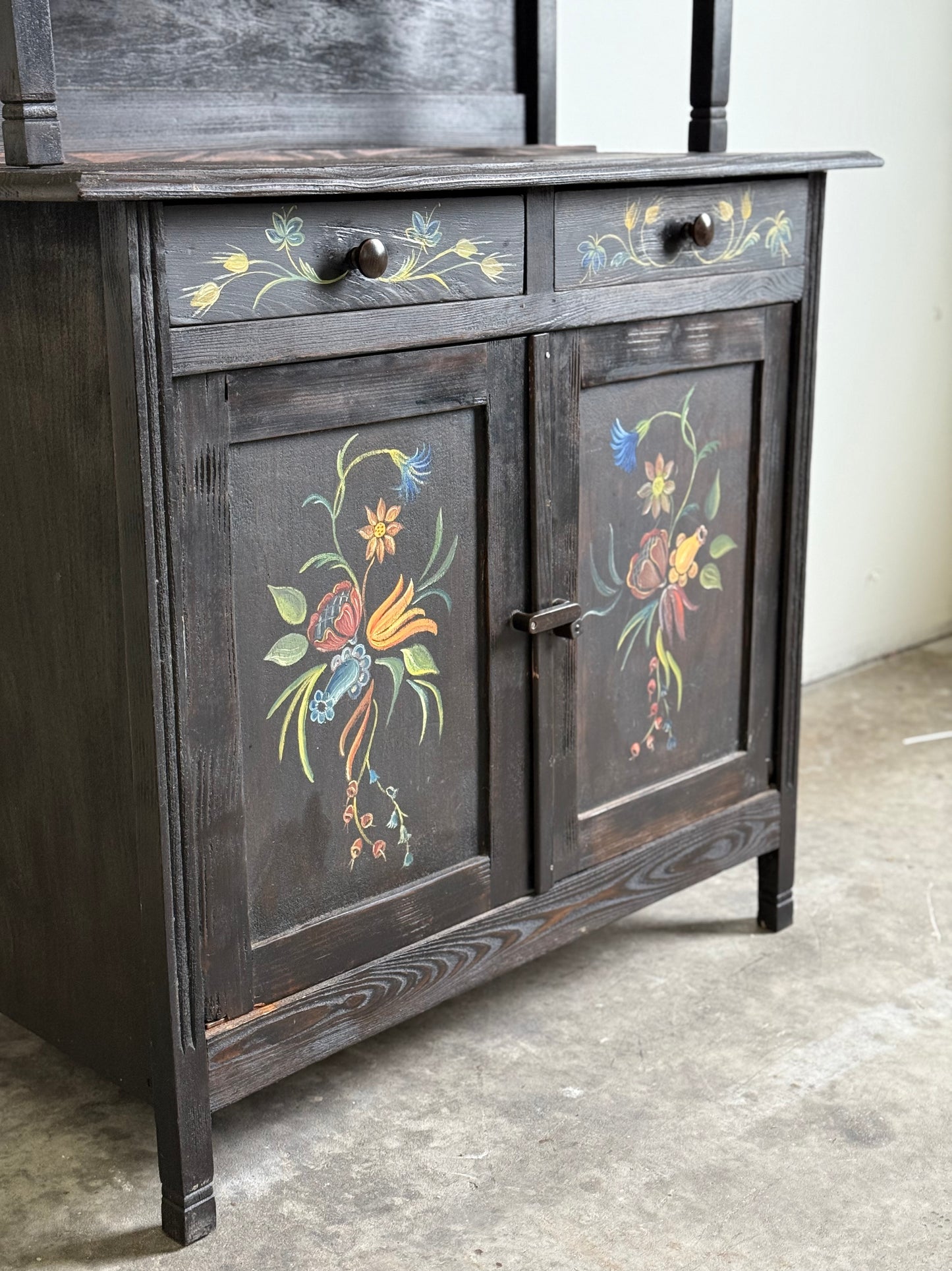 Vintage Dutch Painted Sideboard