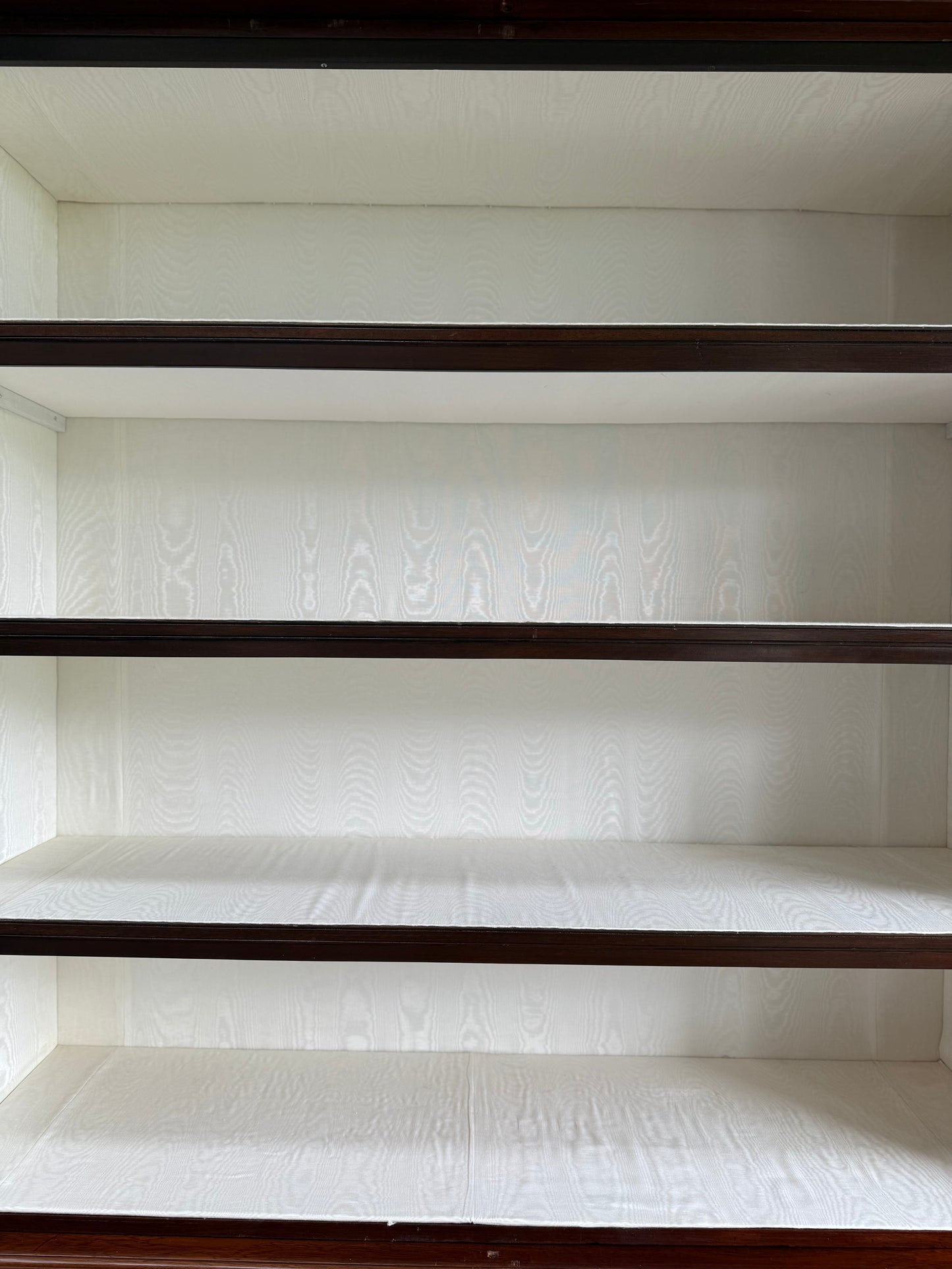 Antique English Mahogany Breakfront Bookcase. 19th C.