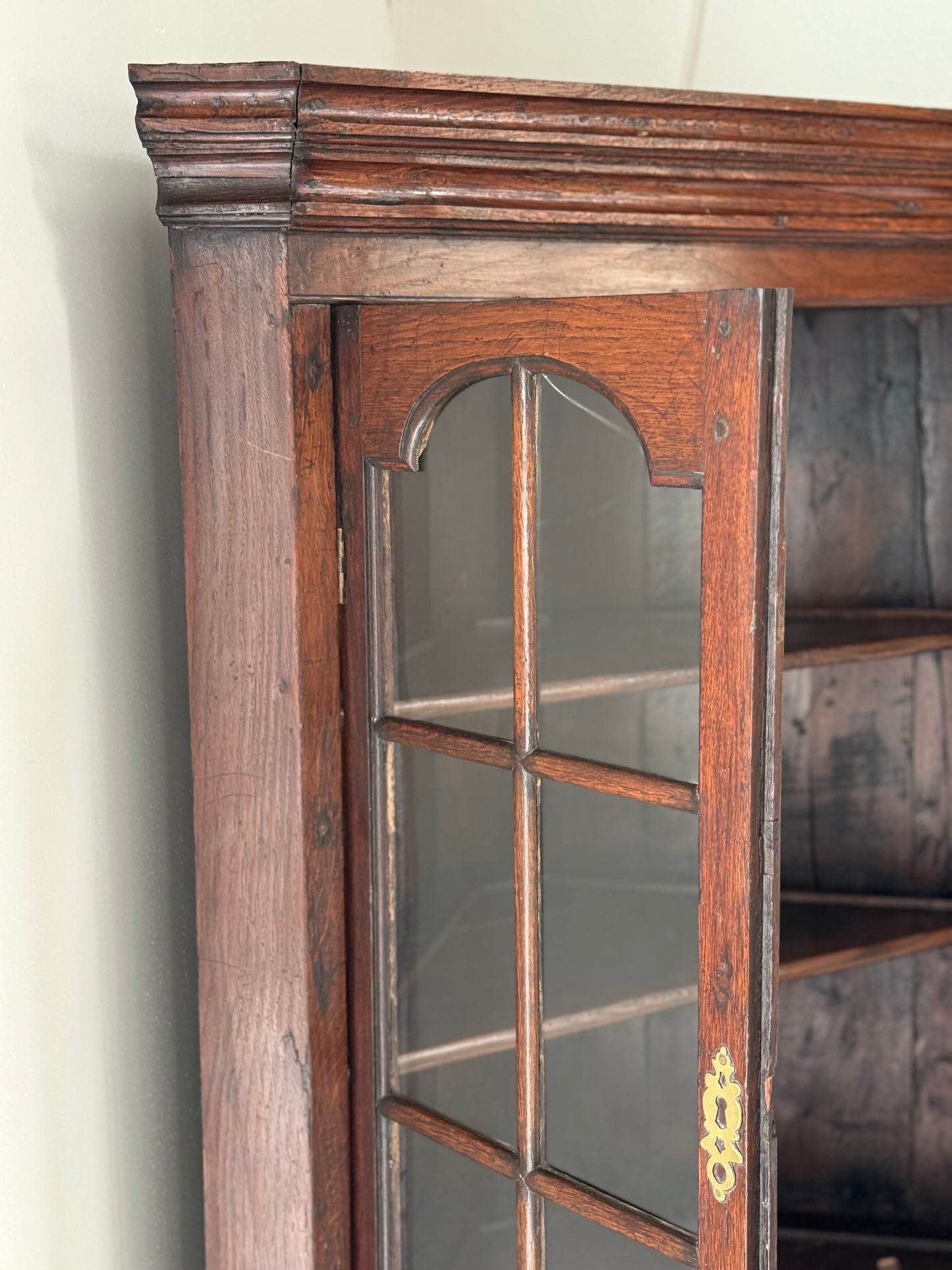 George III Oak Corner Cupboard