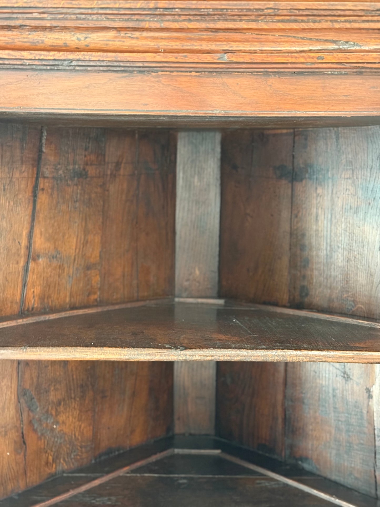 George III Oak Corner Cupboard