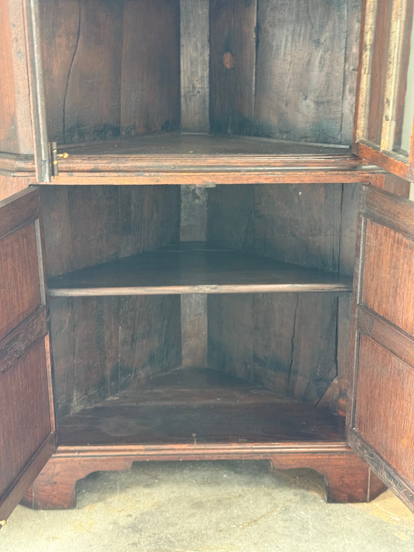 George III Oak Corner Cupboard
