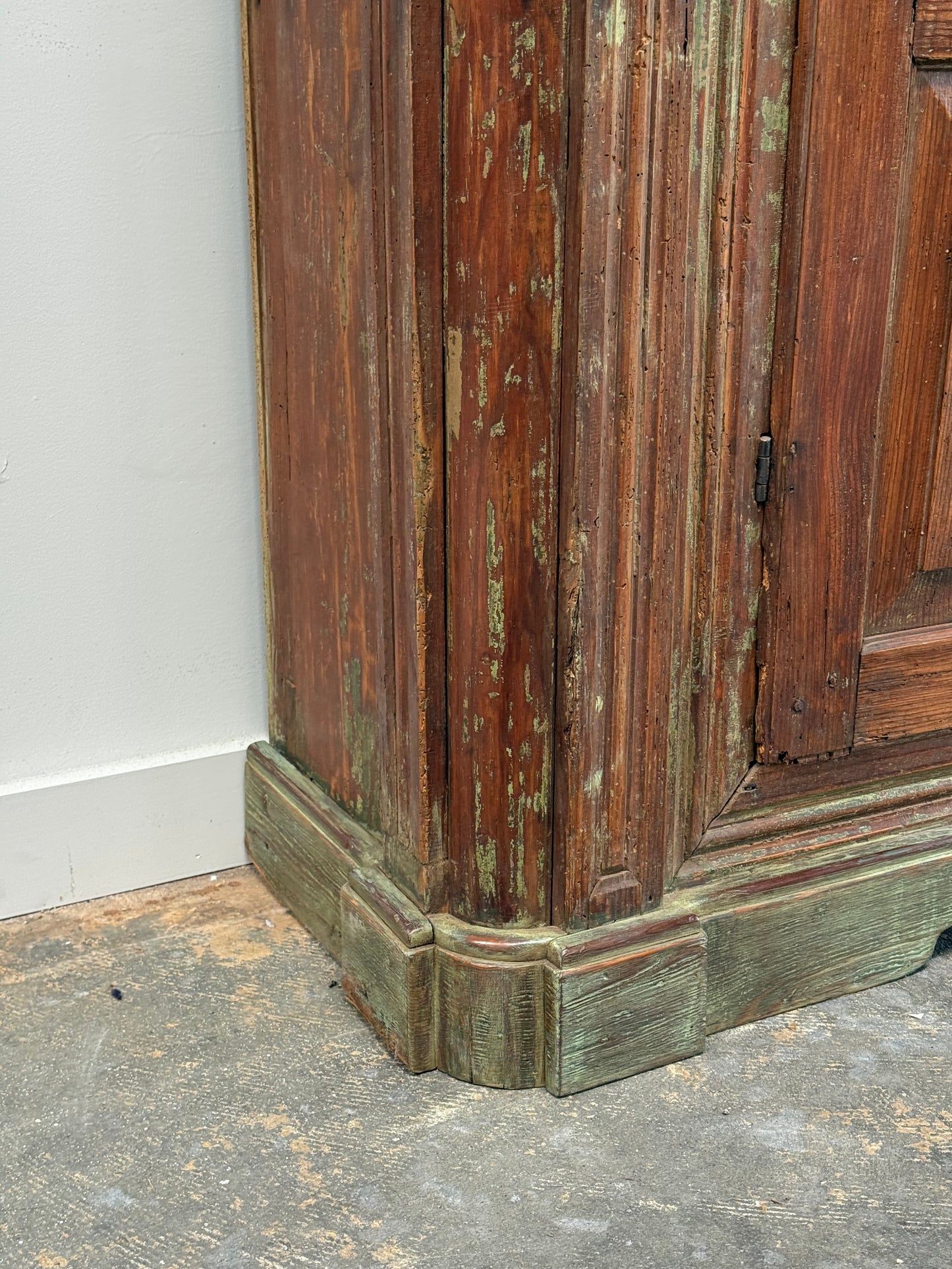 Antique Portuguese Scrubbed Pine Cabinet