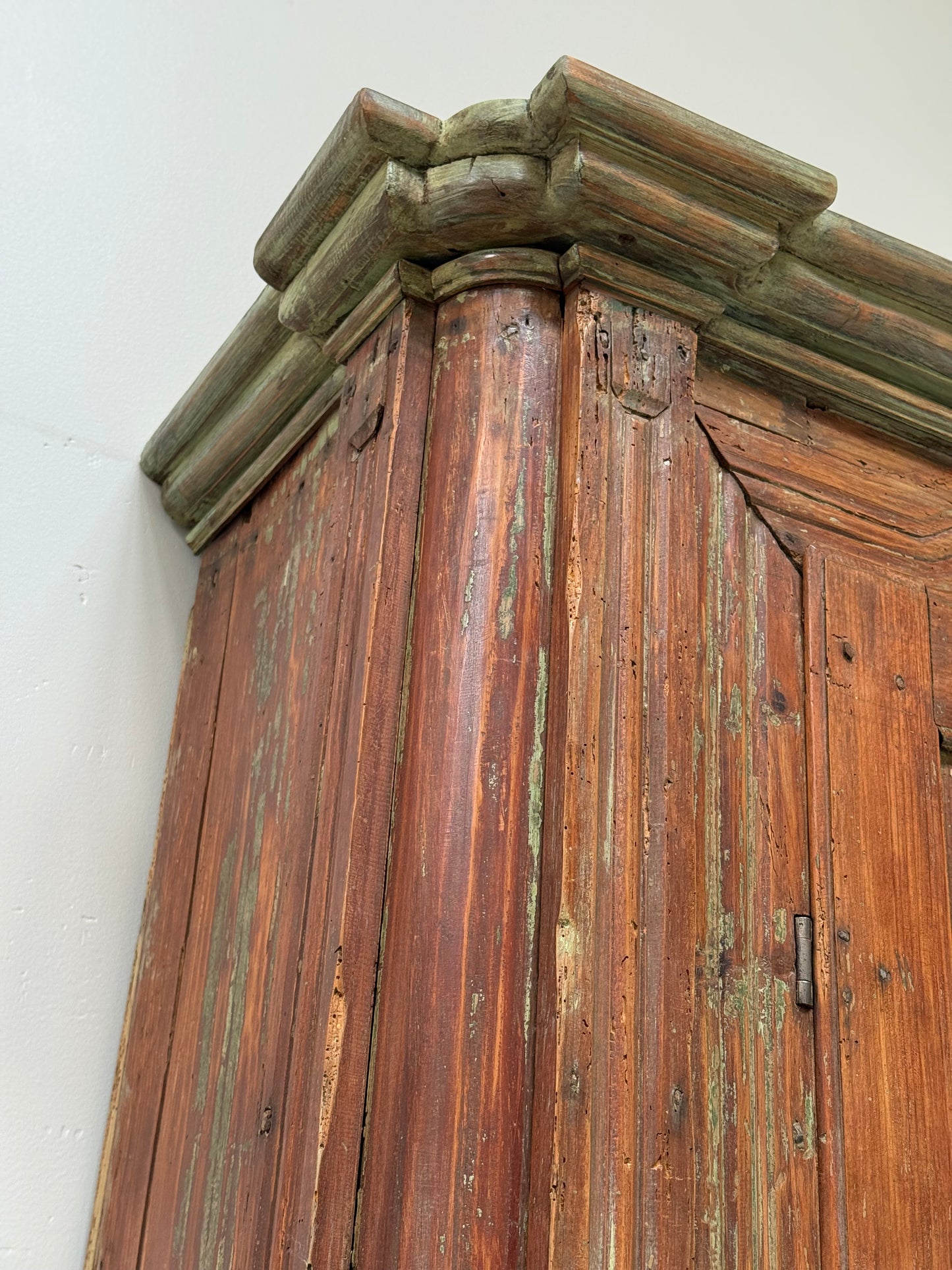 Antique Portuguese Scrubbed Pine Cabinet