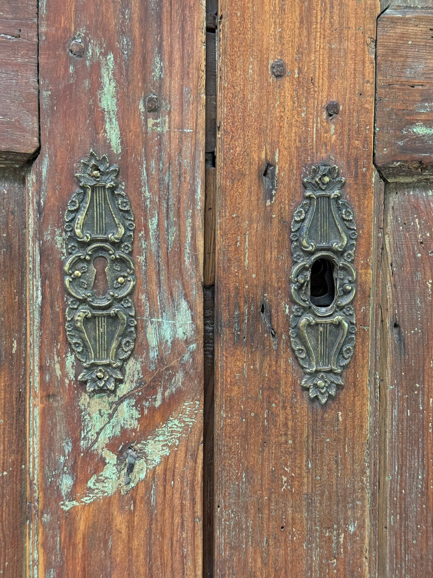 Antique Portuguese Scrubbed Pine Cabinet