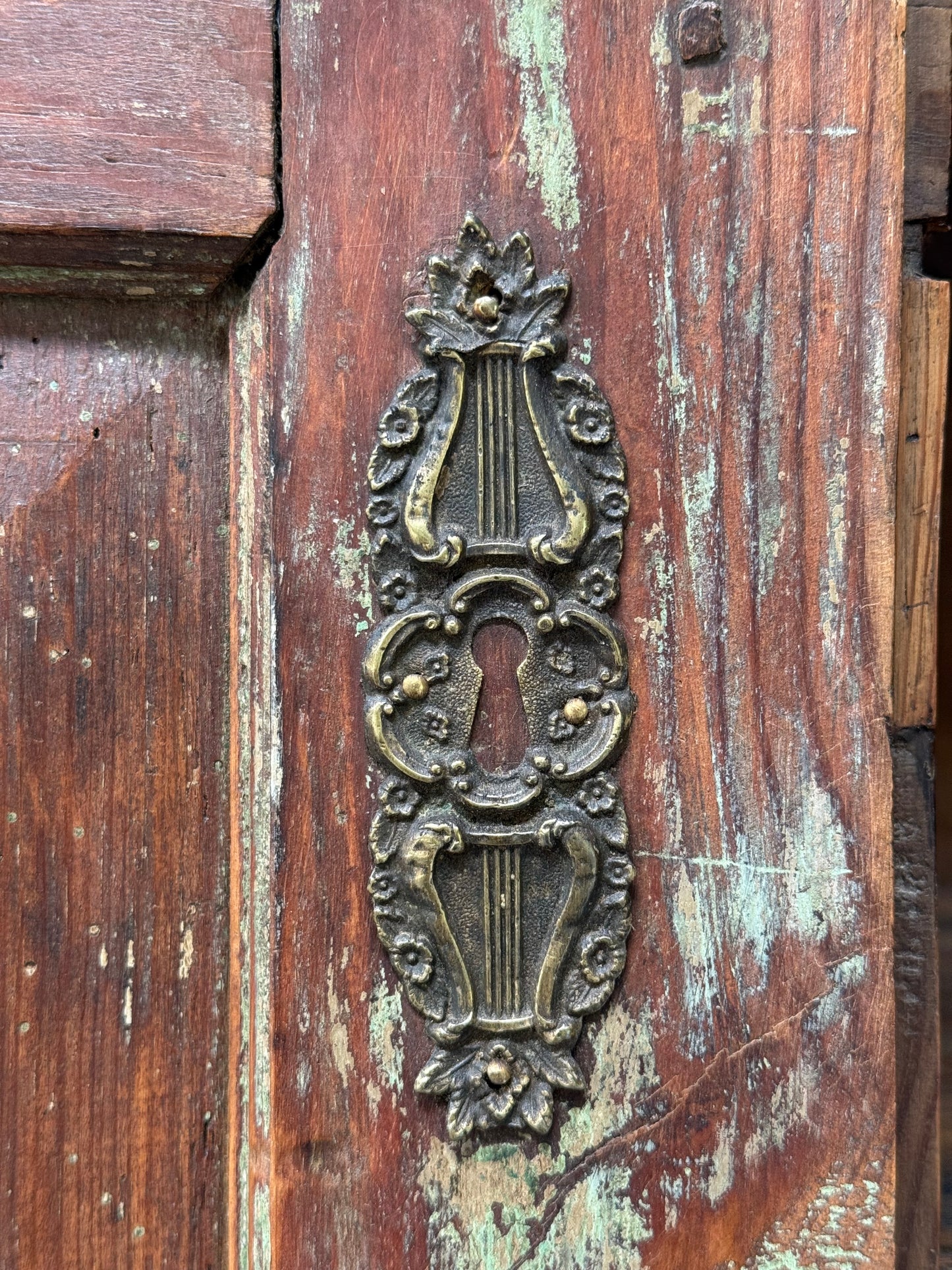 Antique Portuguese Scrubbed Pine Cabinet