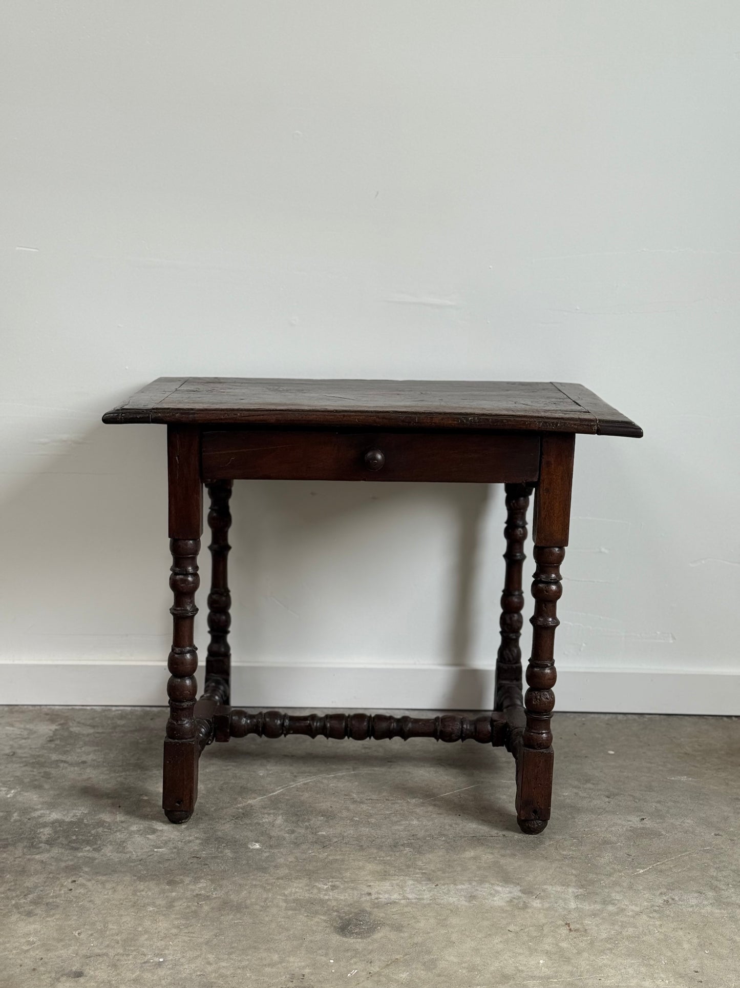 Antique French Baroque Walnut & Cherry Side Table