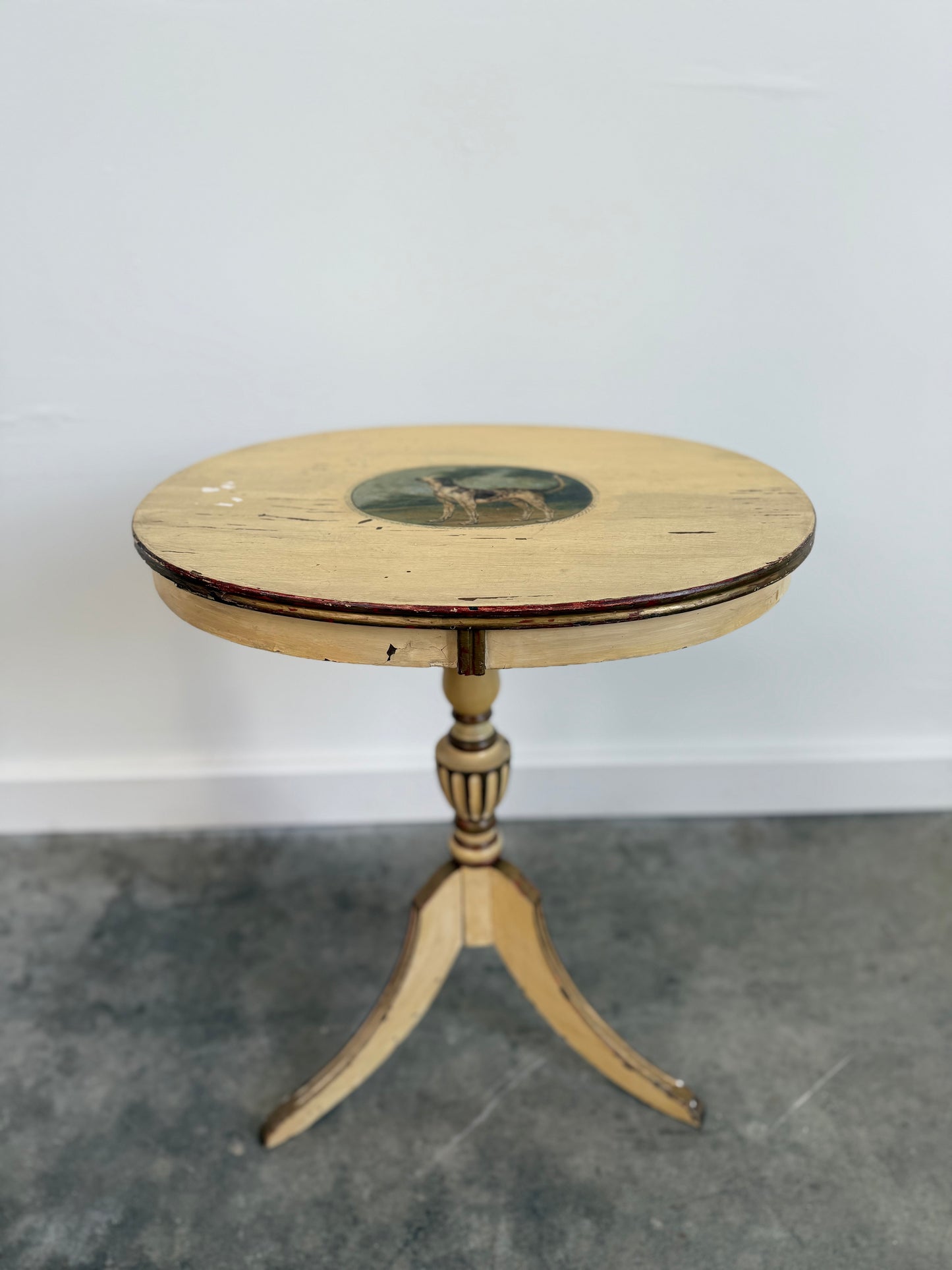 Vintage Dog Portrait Table