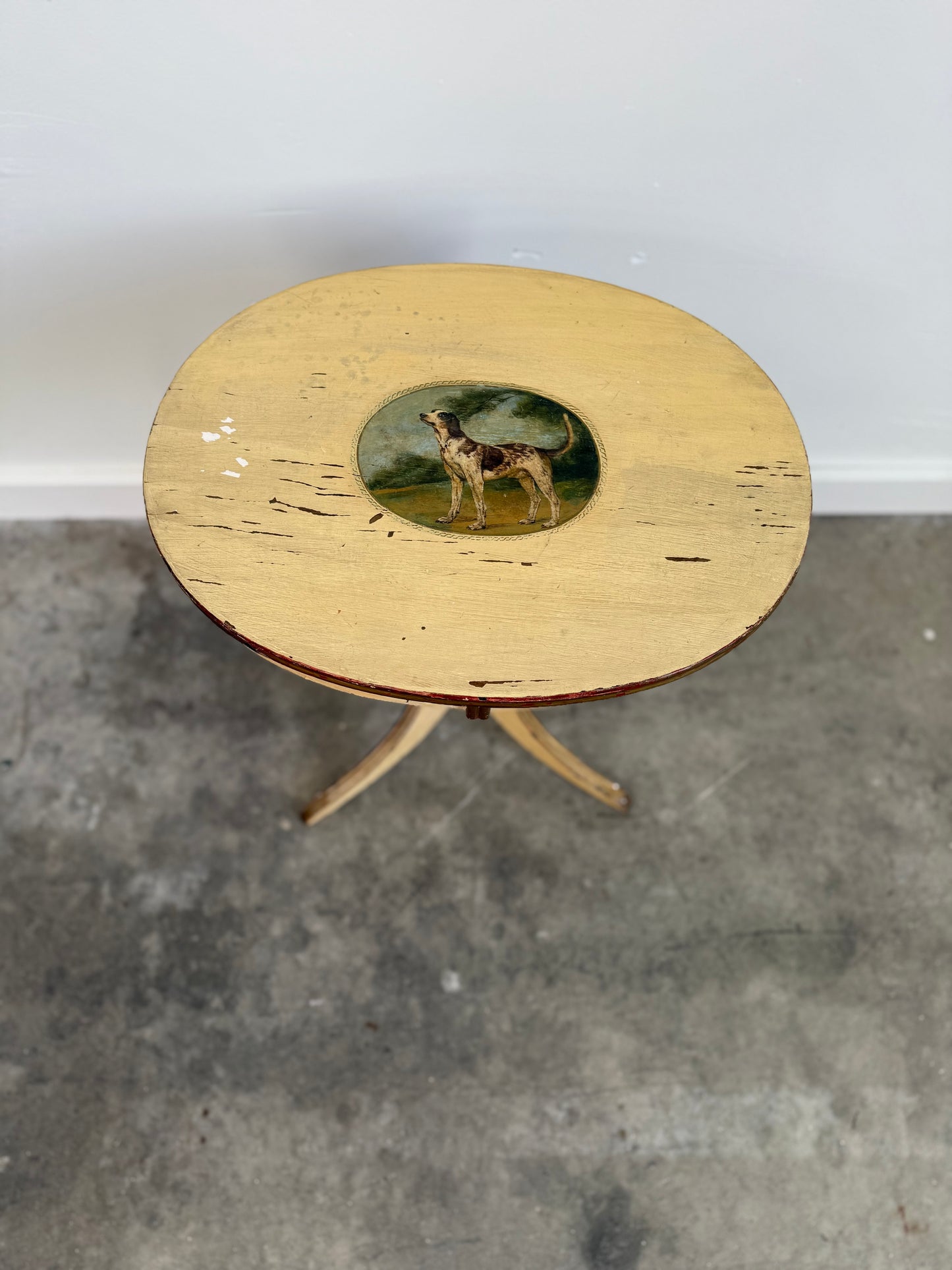 Vintage Dog Portrait Table