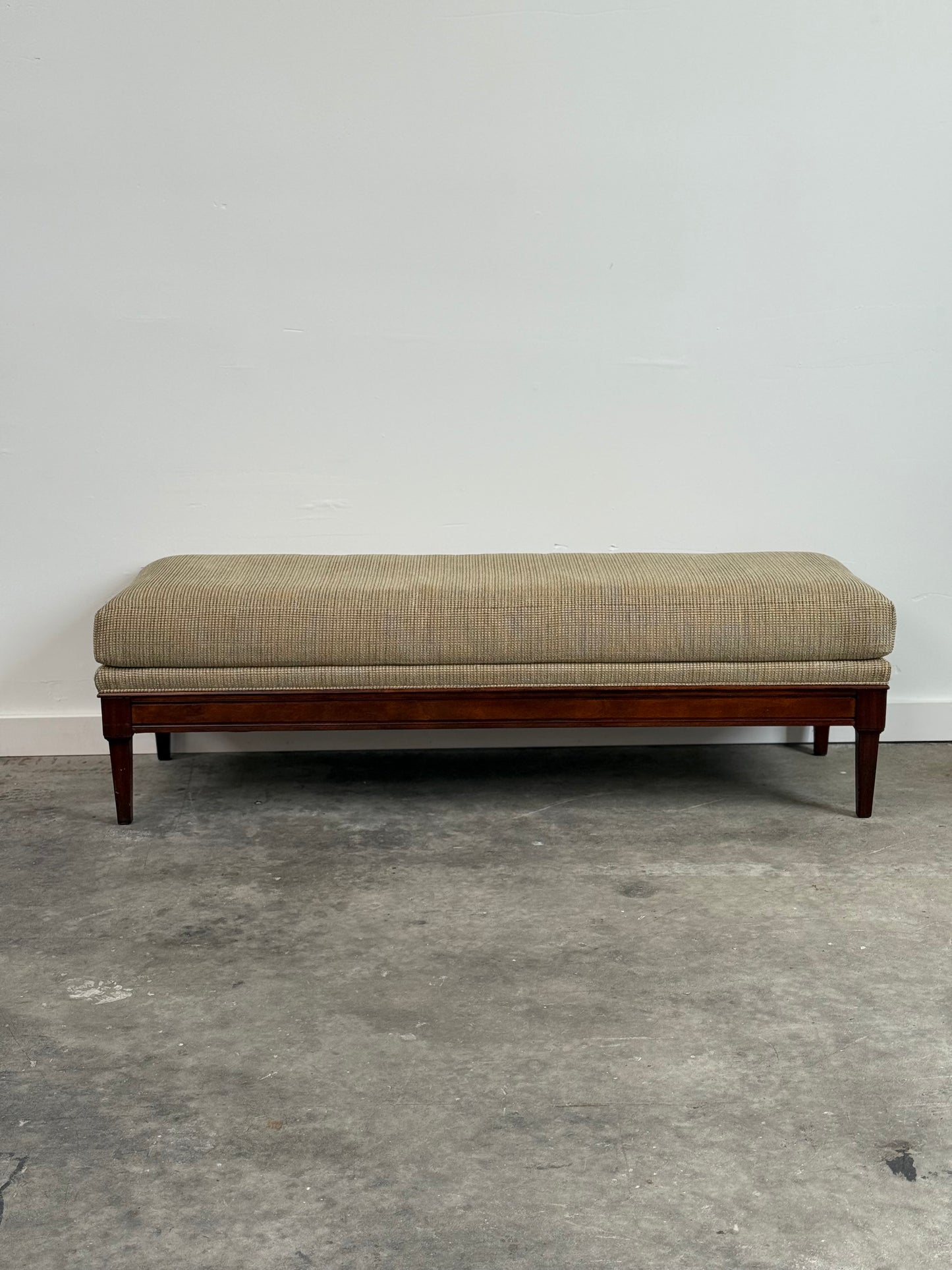 Very Nice Wood and Upholstered Bench