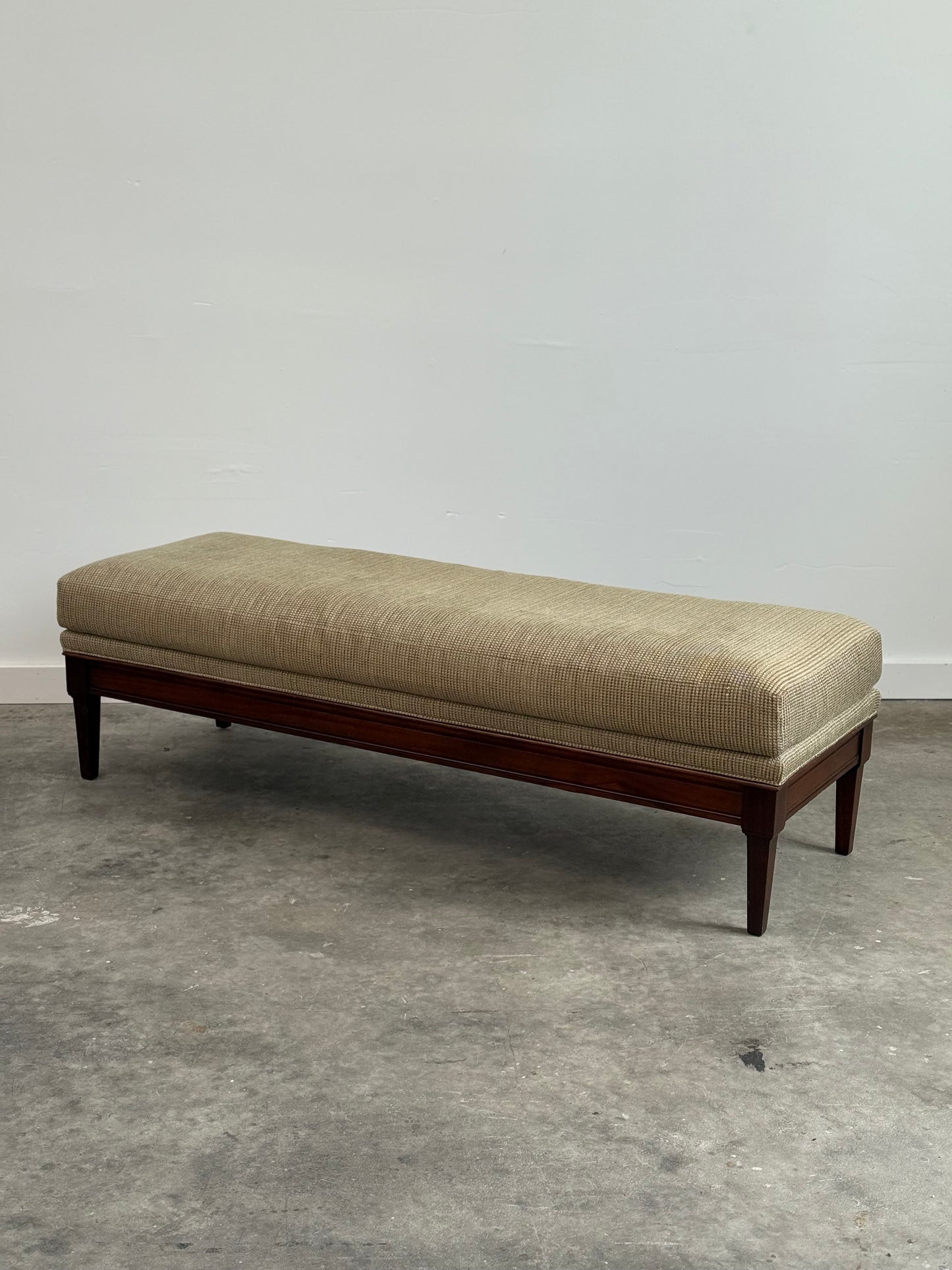 Very Nice Wood and Upholstered Bench