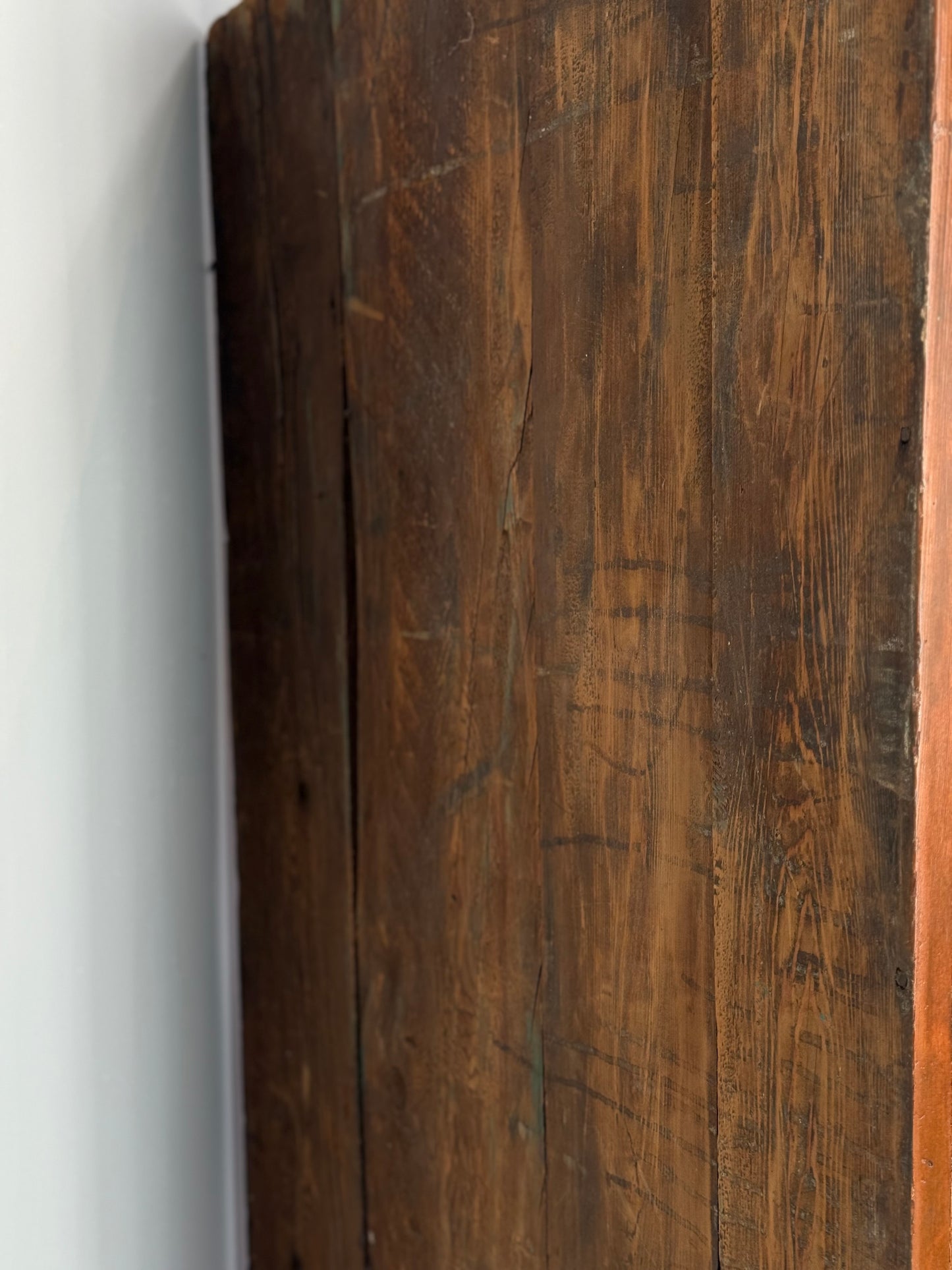 Antique Country Pine Stepback Cupboard