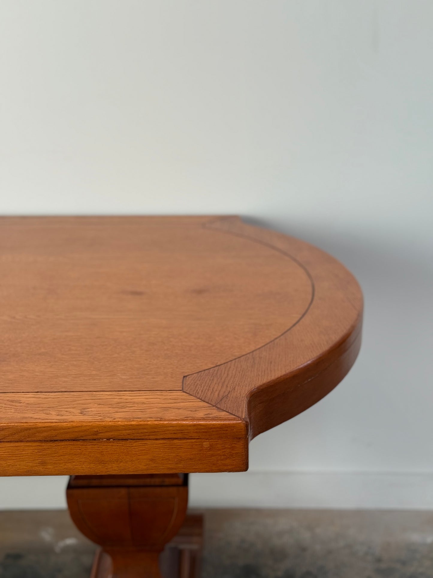 Large French Oak Double Pedestal Table C.1950
