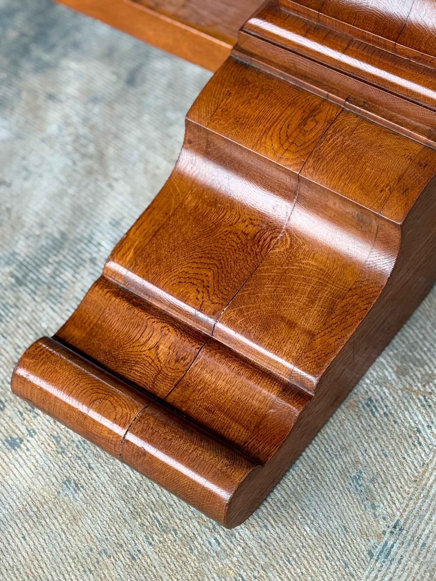 Large French Oak Double Pedestal Table C.1950