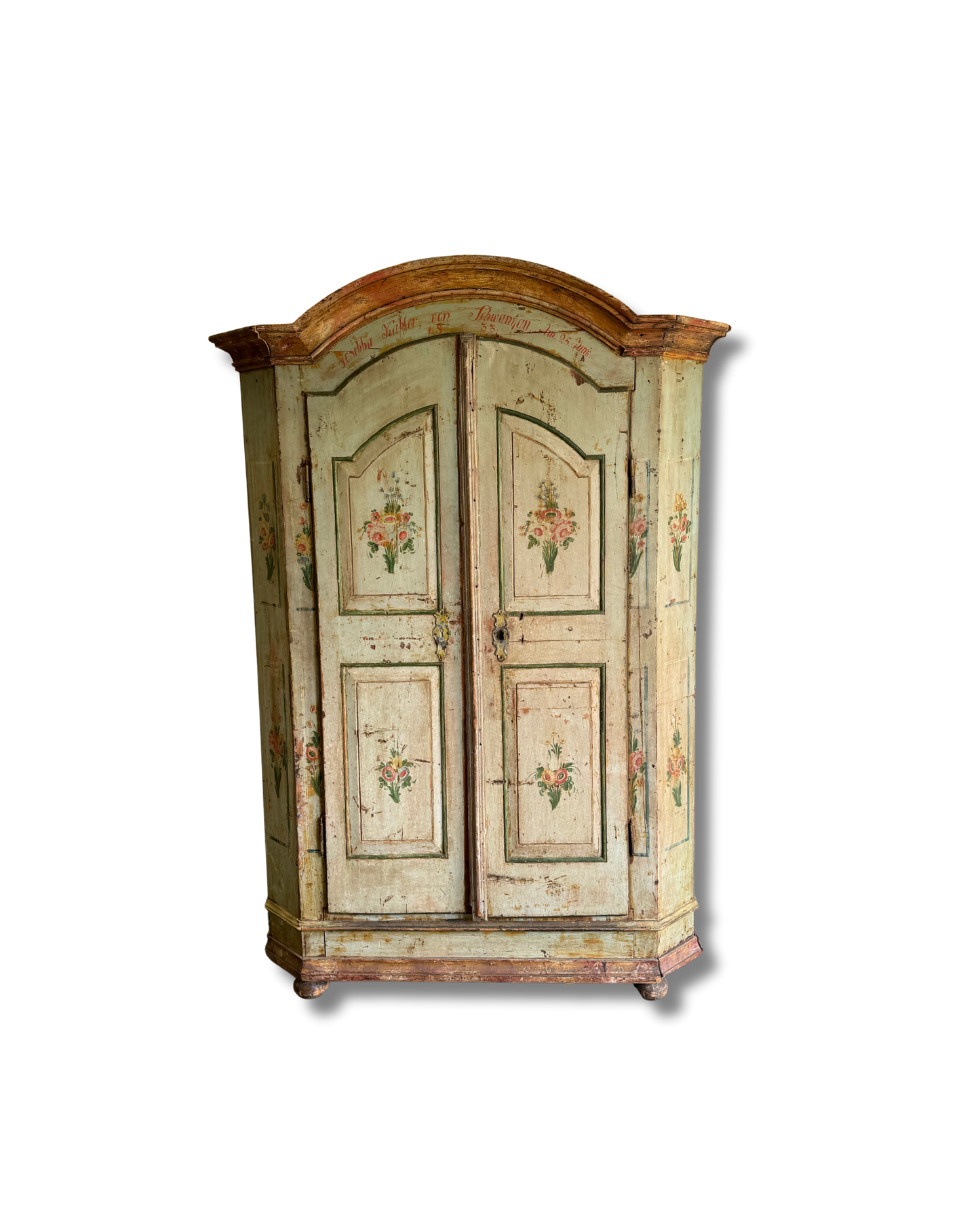 Antique Painted Wardrobe 1833 France or Germany