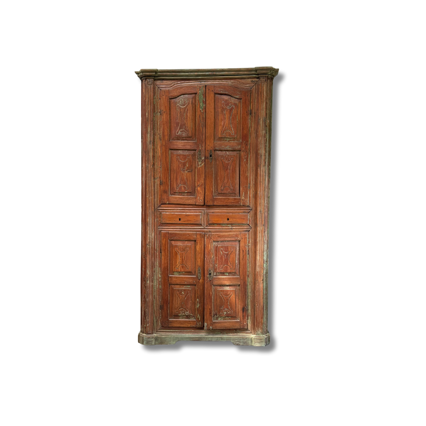 Antique Portuguese Scrubbed Pine Cabinet