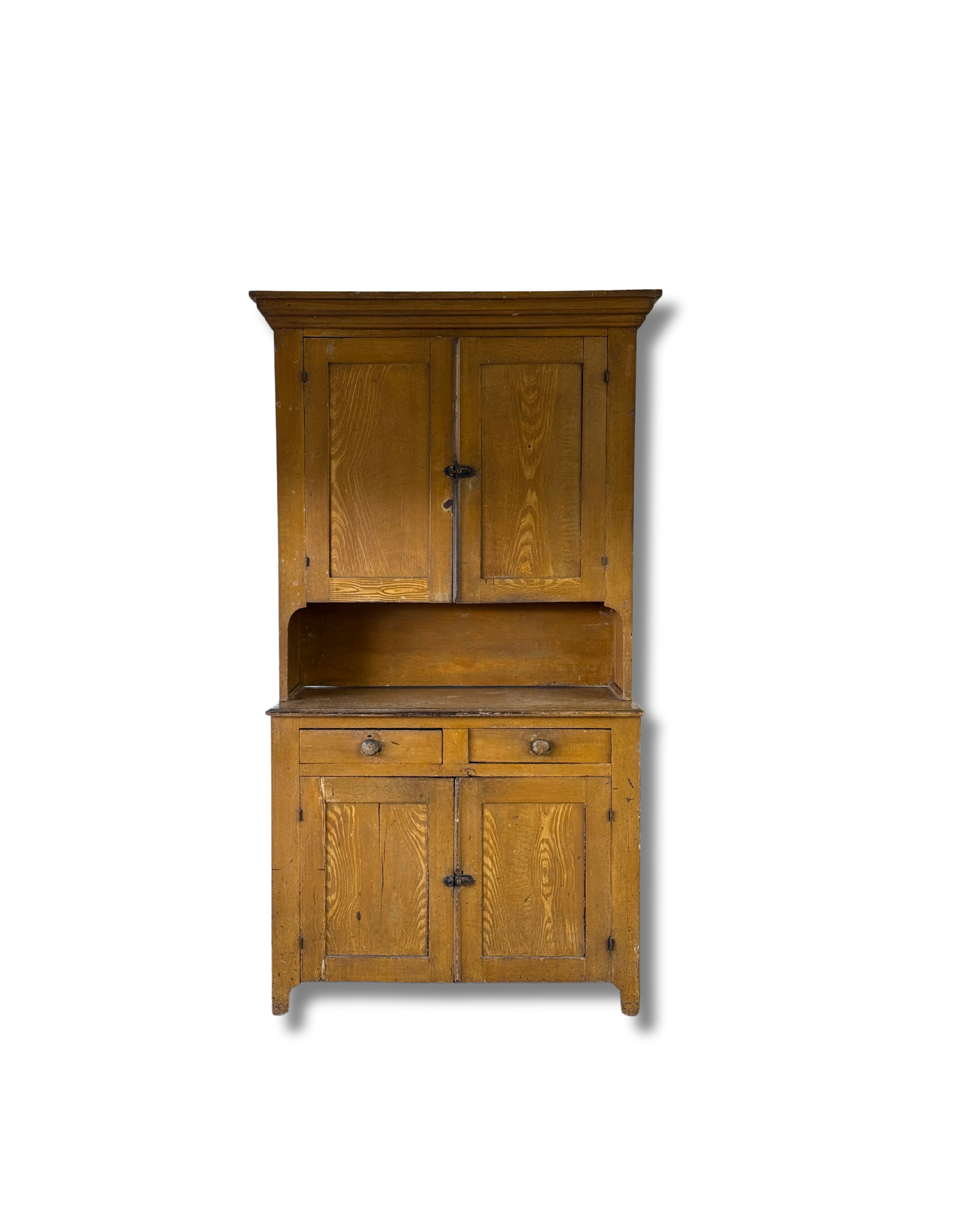19th C. Grain Painted Cupboard