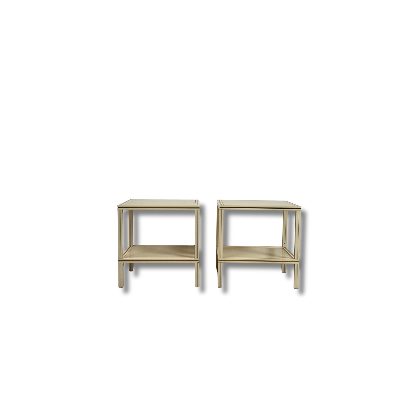 Vintage White Side Tables by Pierre Vandel