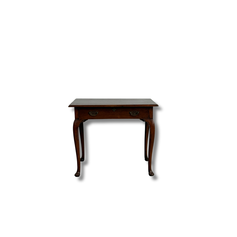 English Queen Anne Walnut One Drawer Lowboy