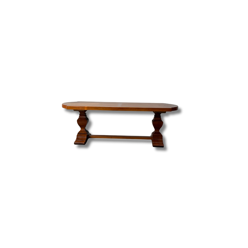 Large French Oak Double Pedestal Table C.1950