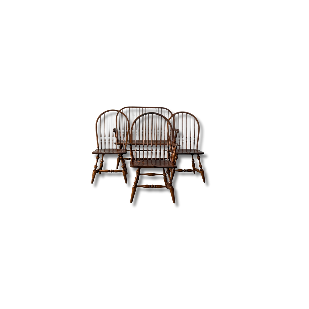 Four Piece Windsor Chair and Bench Set