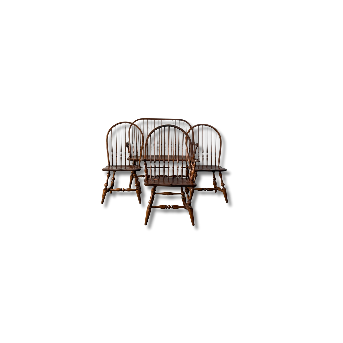 Four Piece Windsor Chair and Bench Set