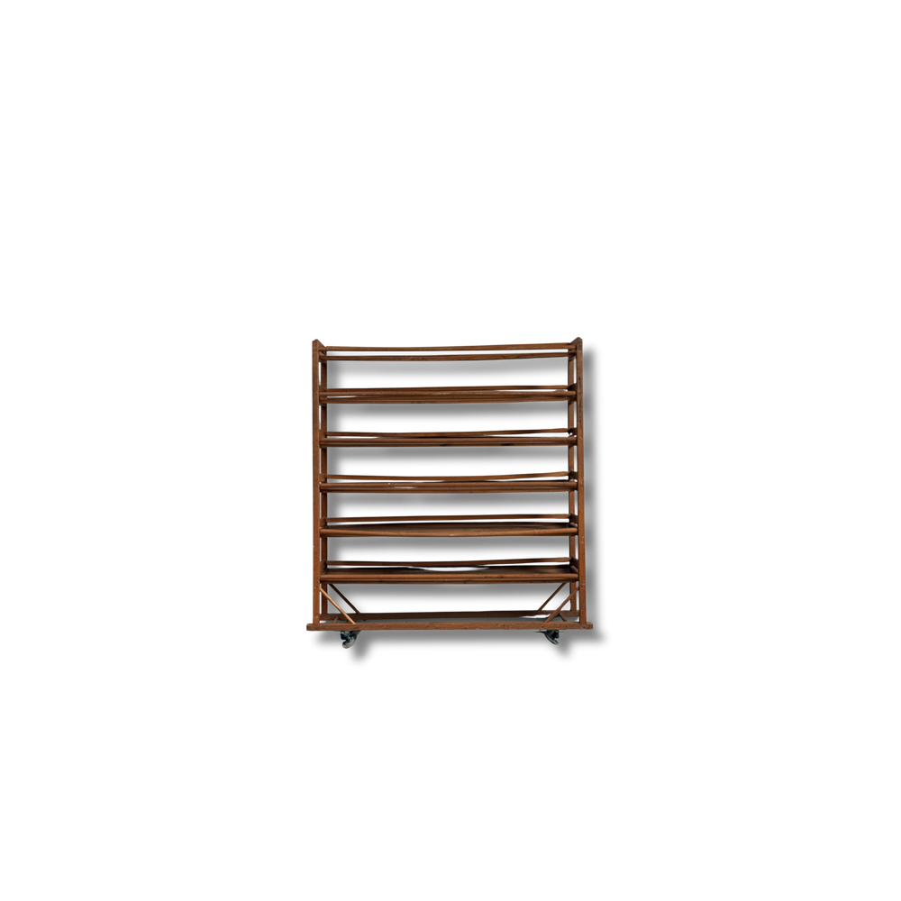 Antique Industrial Rolling Shoe Rack