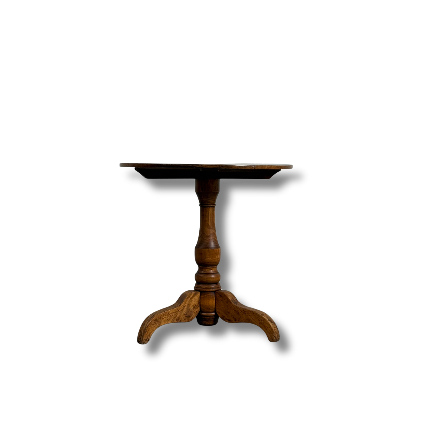 Antique French Oak Pedestal Side Table