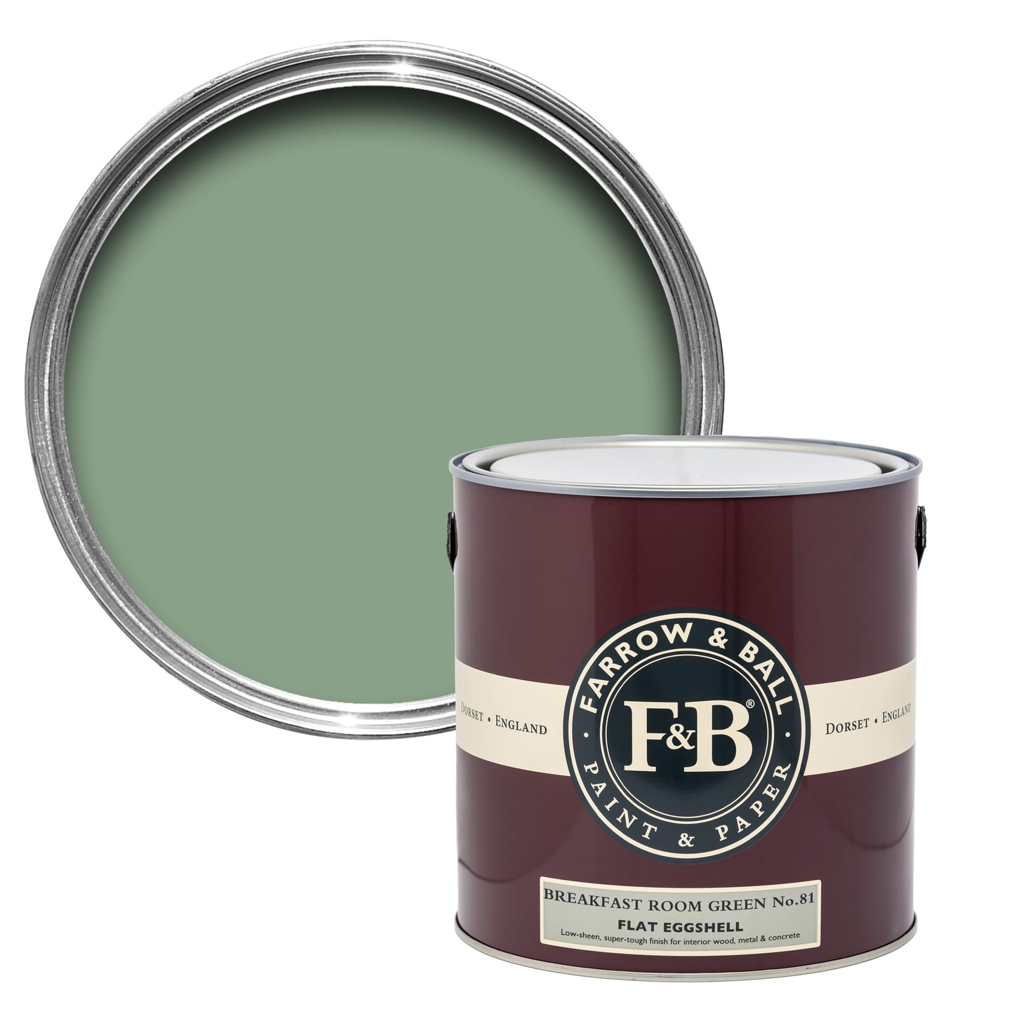 Farrow & Ball Breakfast Room Green No. 81 Green paint lifestyle image by Farrow & Ball