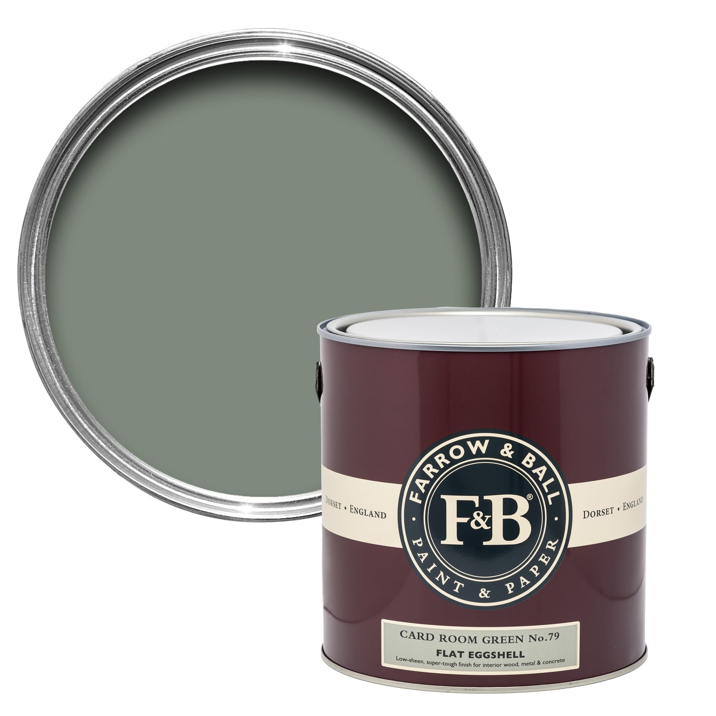 Farrow & Ball Card Room Green No. 79 Green paint lifestyle image by Farrow & Ball