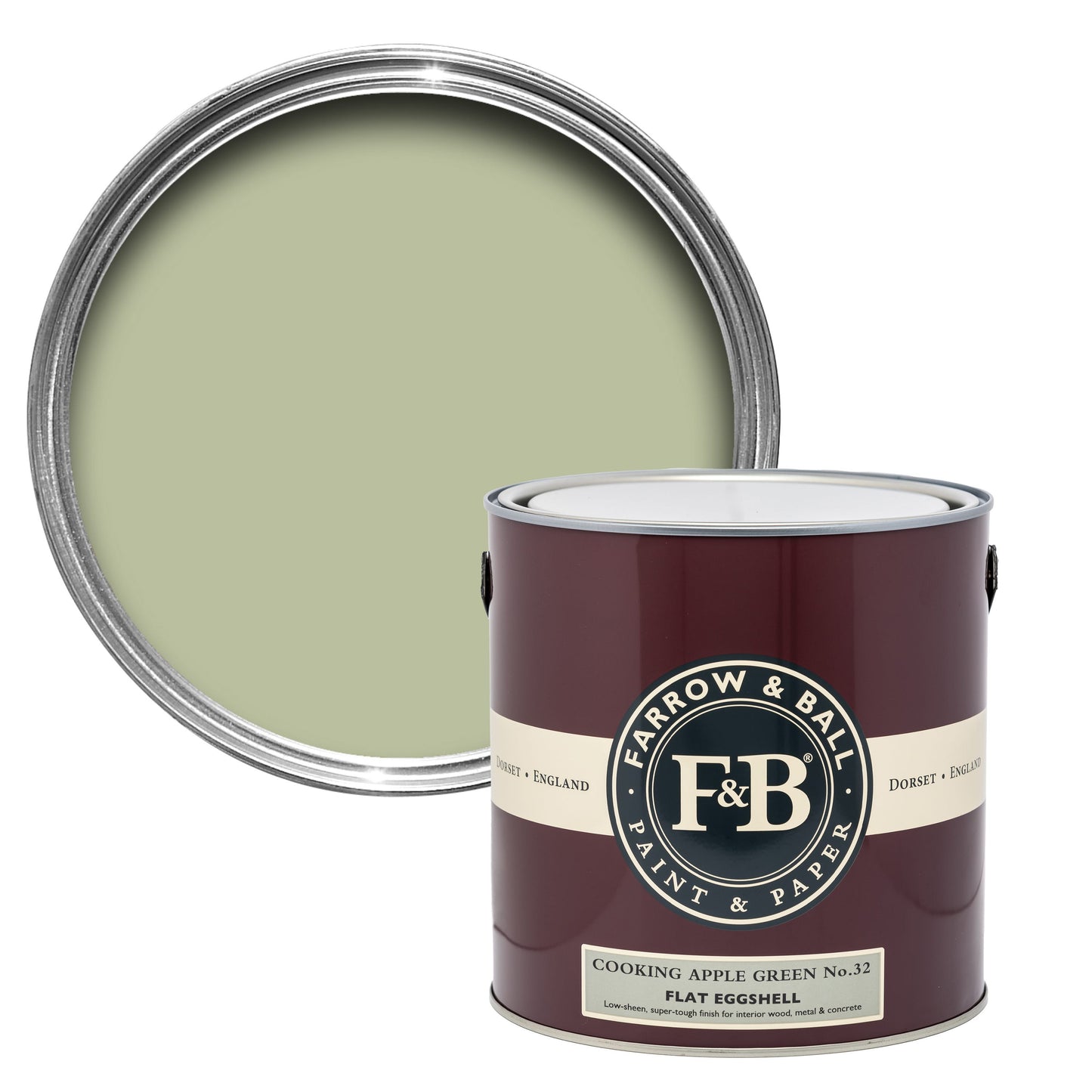 Farrow & Ball Cooking Apple Green No. 32 Green paint lifestyle image by Farrow & Ball