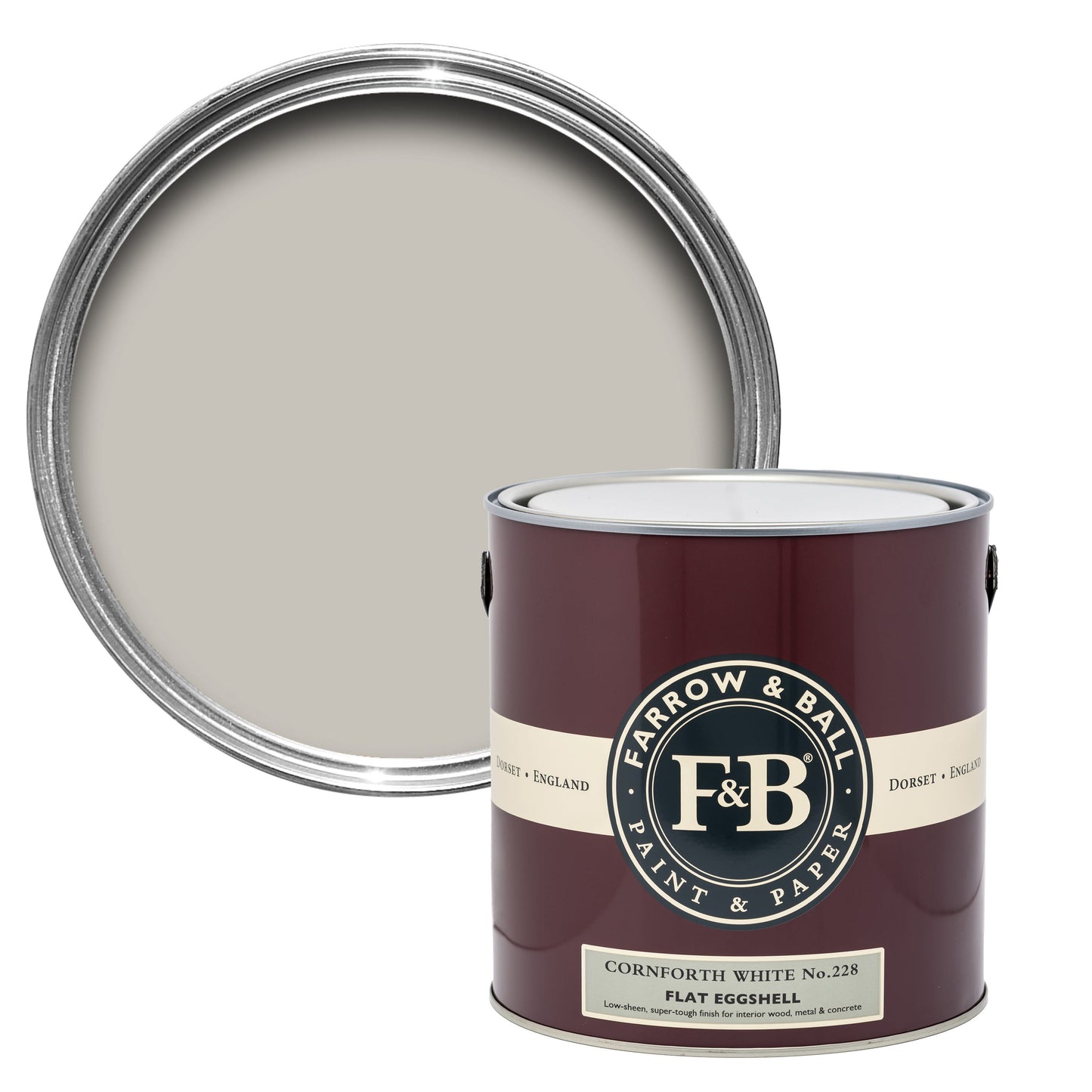 Farrow & Ball Cornforth White No. 228 Grey paint lifestyle image by Farrow & Ball