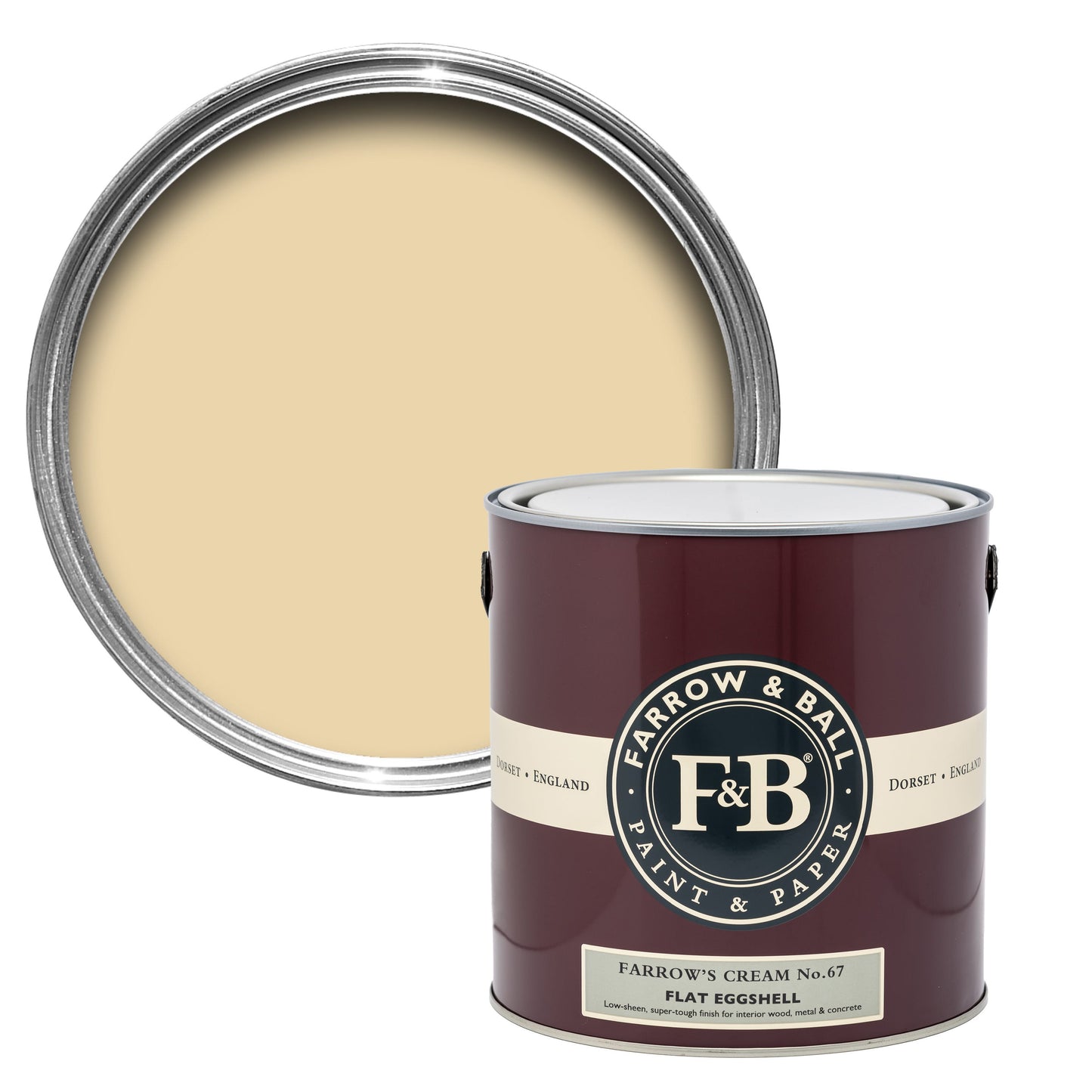 Farrow & Ball Farrow's Cream No. 67 Yellow paint lifestyle image by Farrow & Ball