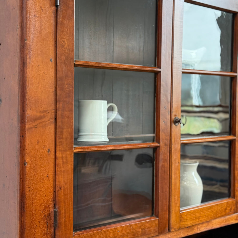 
                  
                    Antique Wavy Glass Stepback Cupboard
                  
                