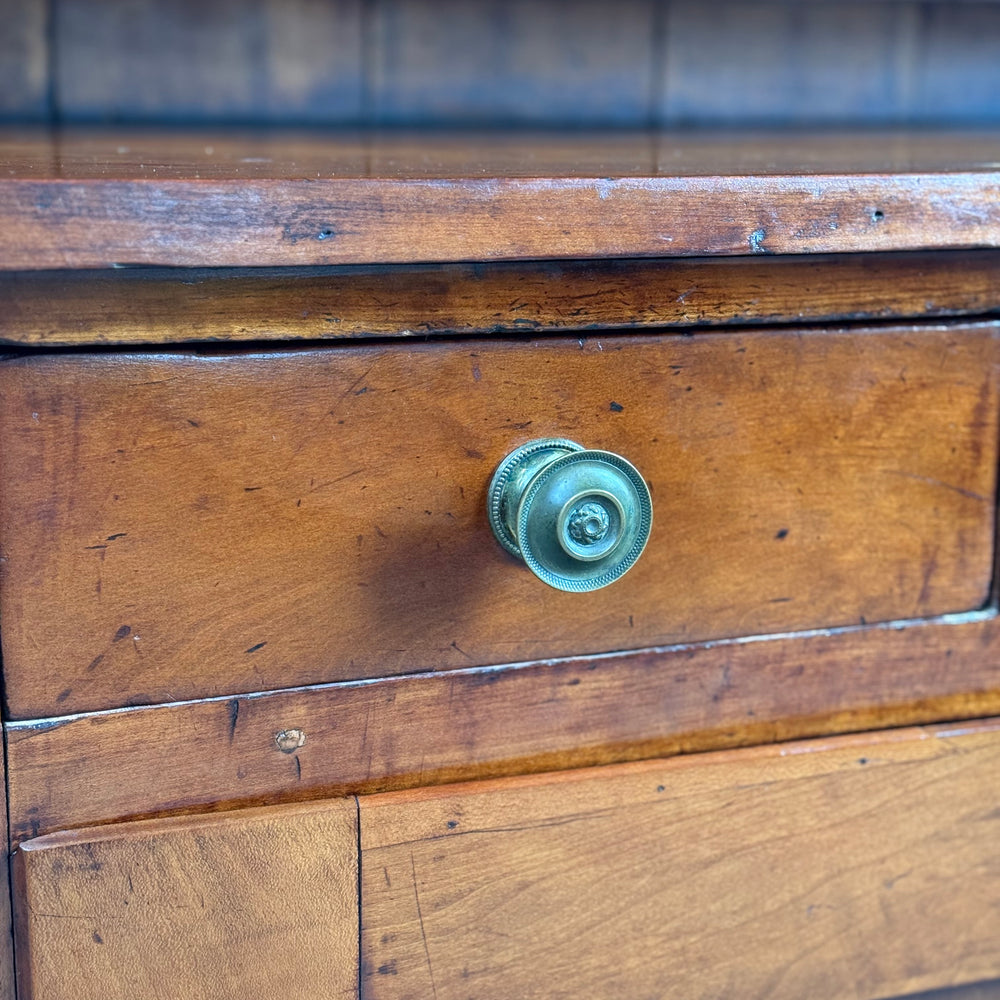 
                  
                    Antique Wavy Glass Stepback Cupboard
                  
                