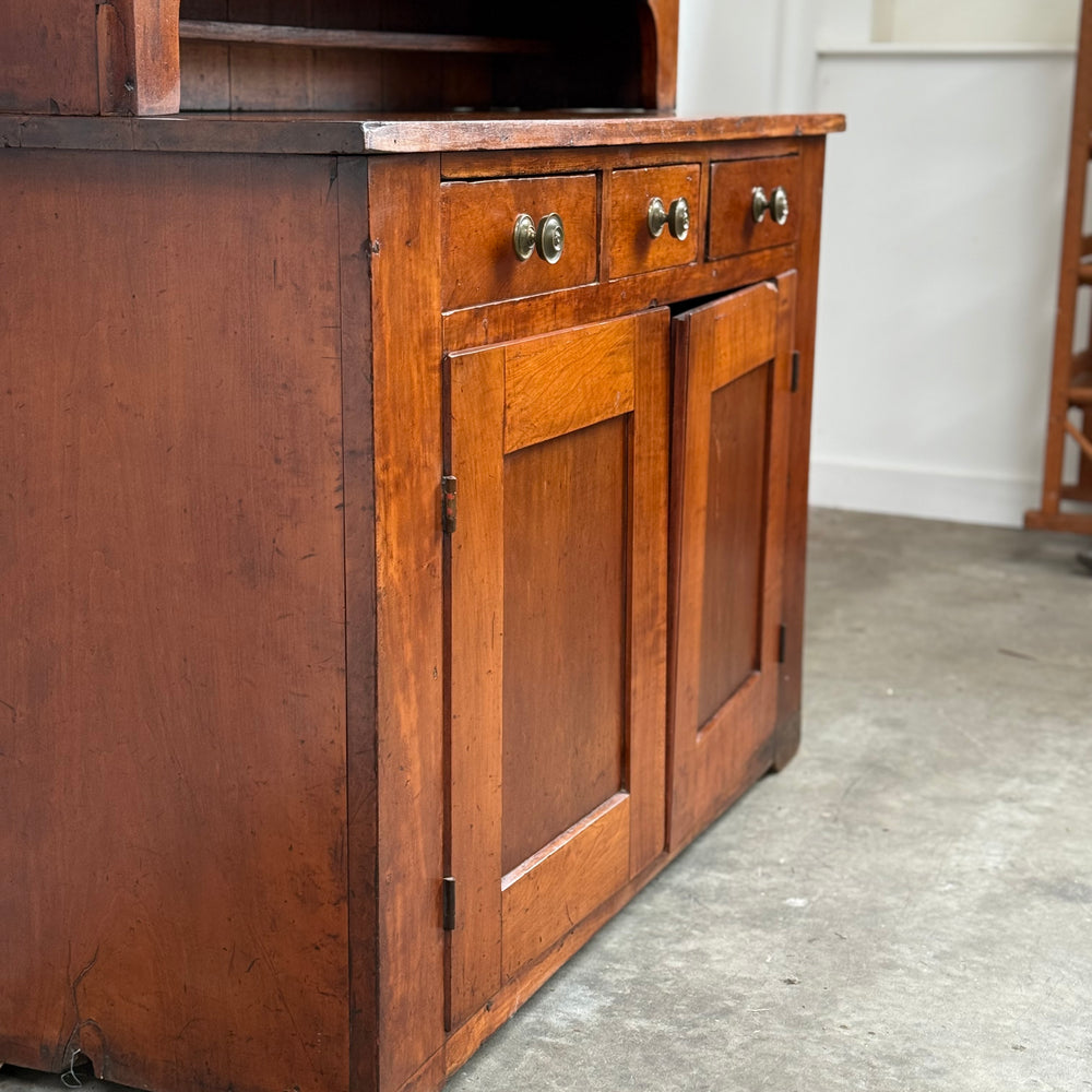 
                  
                    Antique Wavy Glass Stepback Cupboard
                  
                