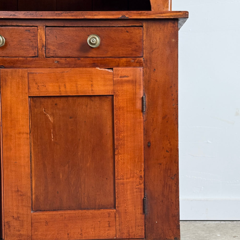 
                  
                    Antique Wavy Glass Stepback Cupboard
                  
                