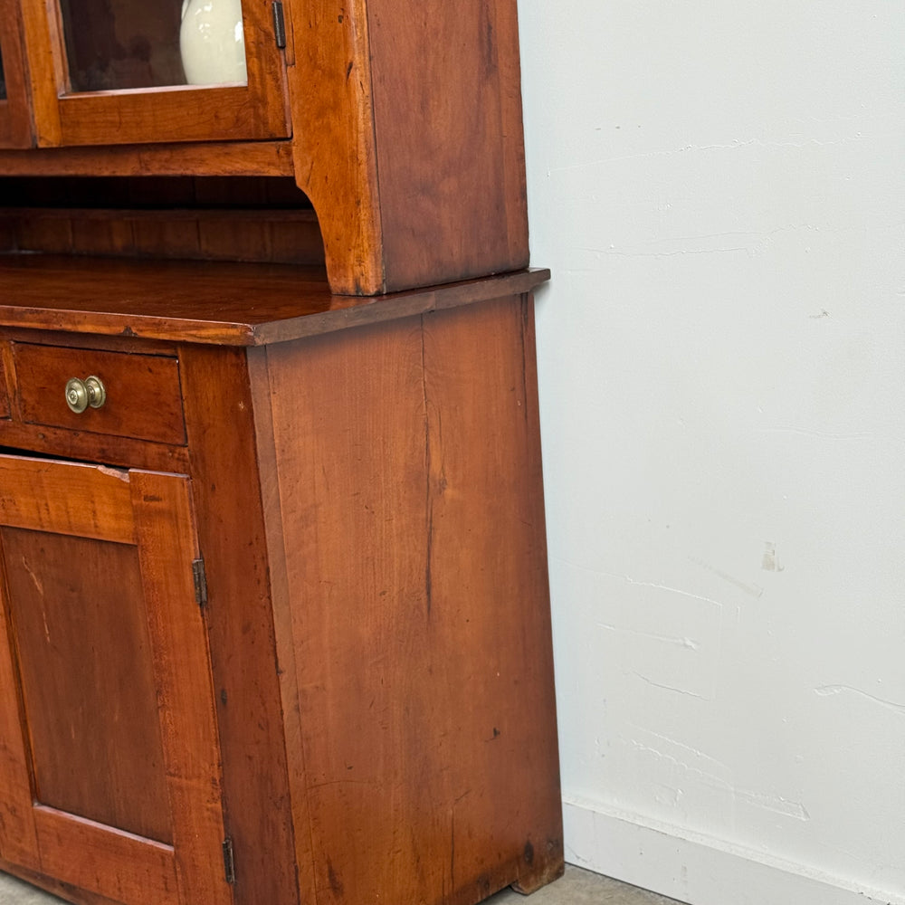 
                  
                    Antique Wavy Glass Stepback Cupboard
                  
                