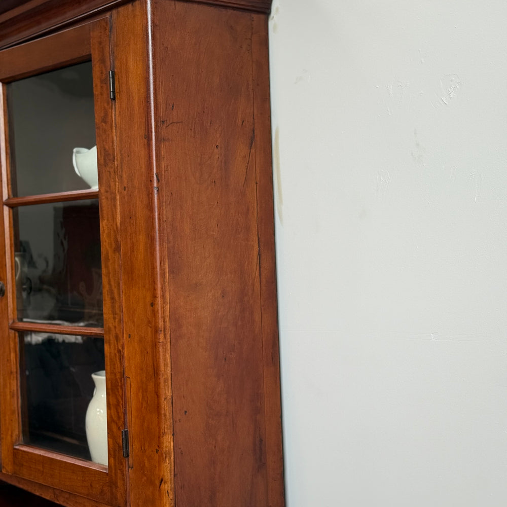 
                  
                    Antique Wavy Glass Stepback Cupboard
                  
                