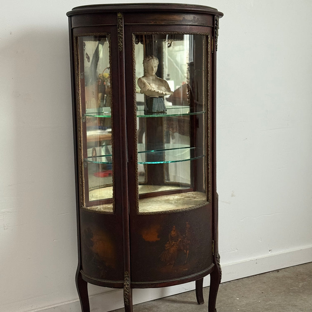 Late 19th C. French Glass Vitrine