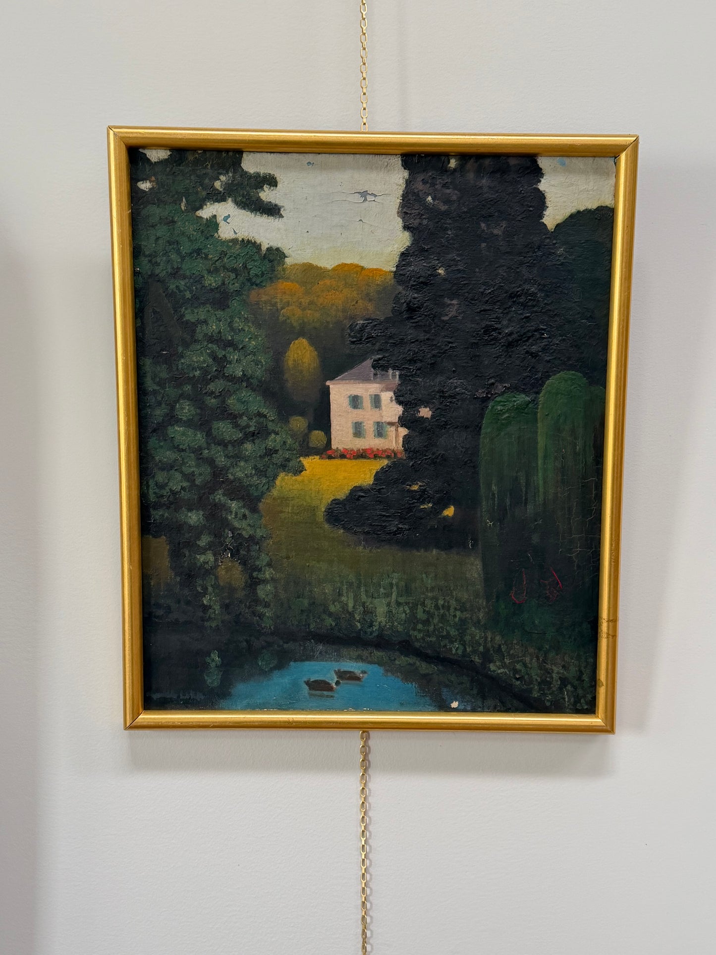 Vintage Oil on Canvas by Madeleine Luka. French