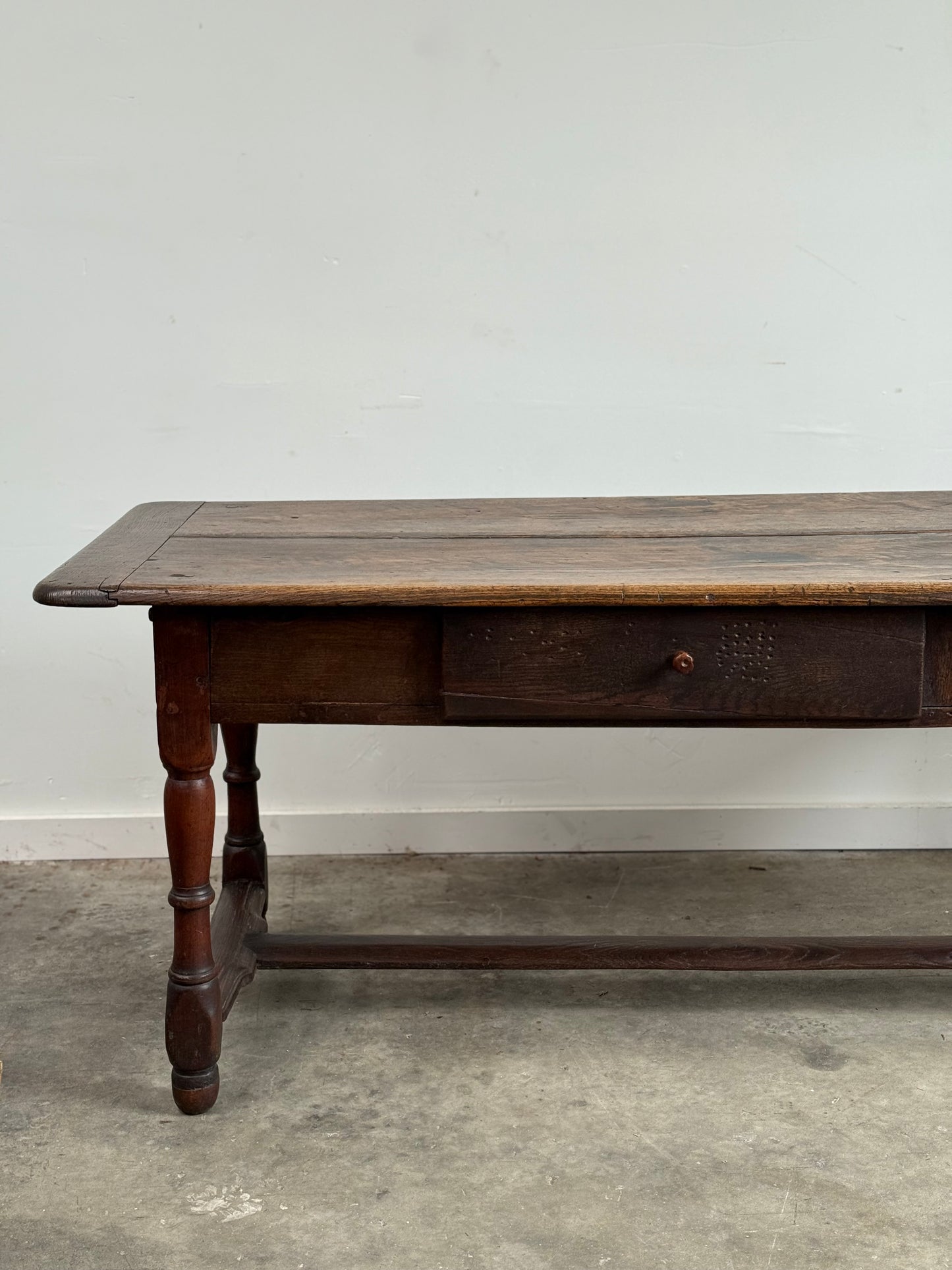 18C Antique French Oak Farmhouse Dining Table