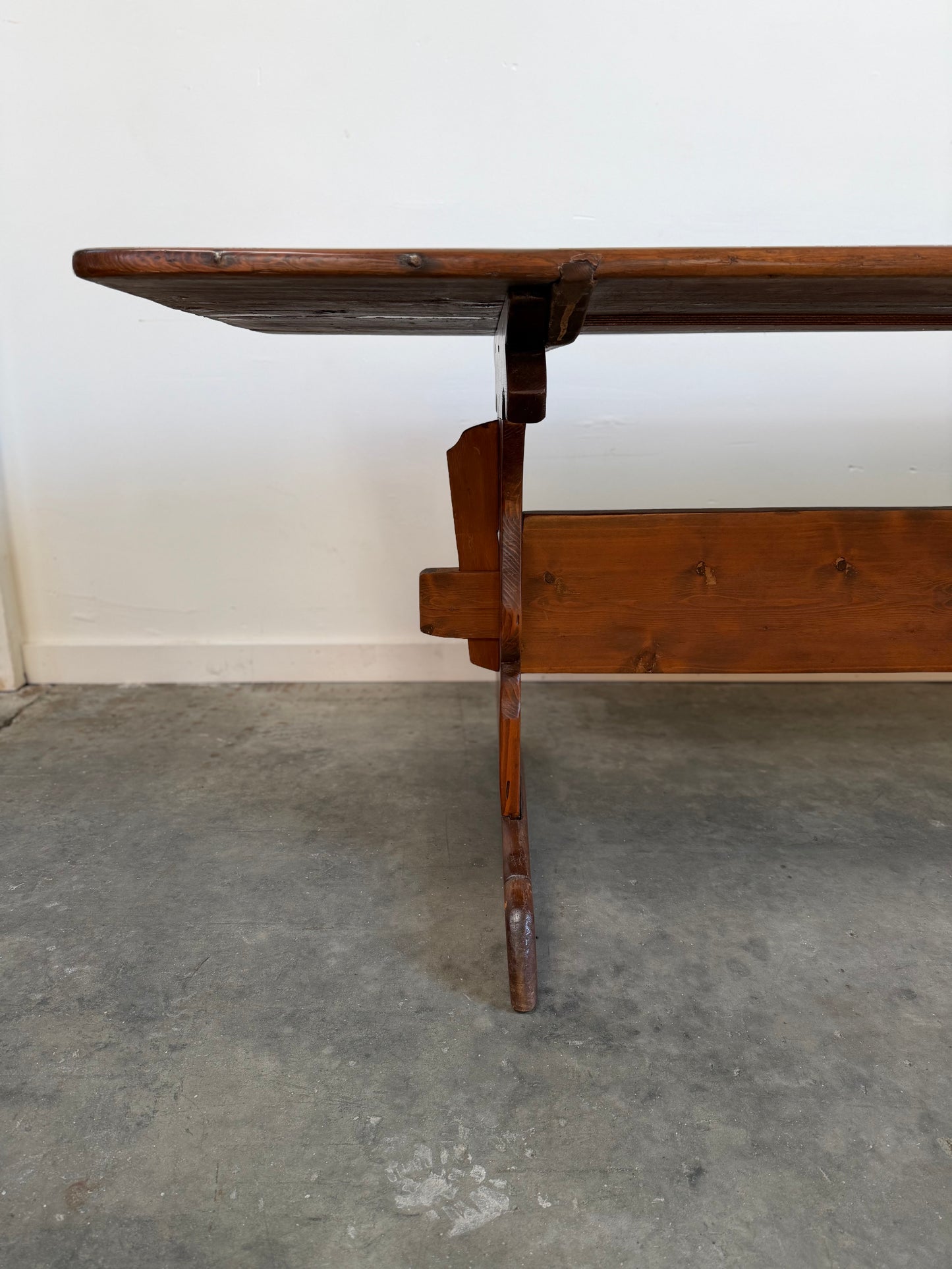 Antique Trestle Dining Table
