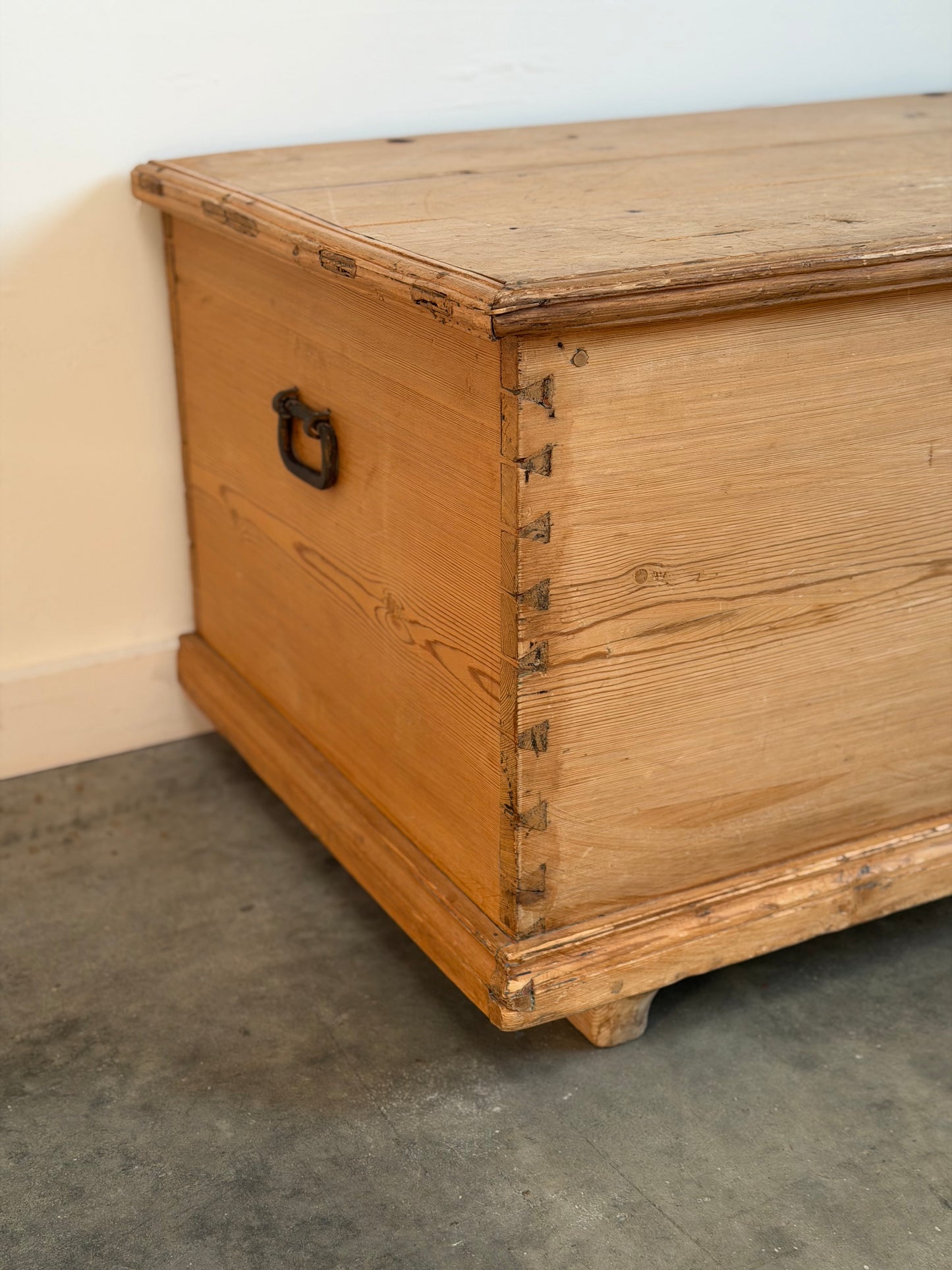 Antique English Pine Blanket Chest. Early 19th C.