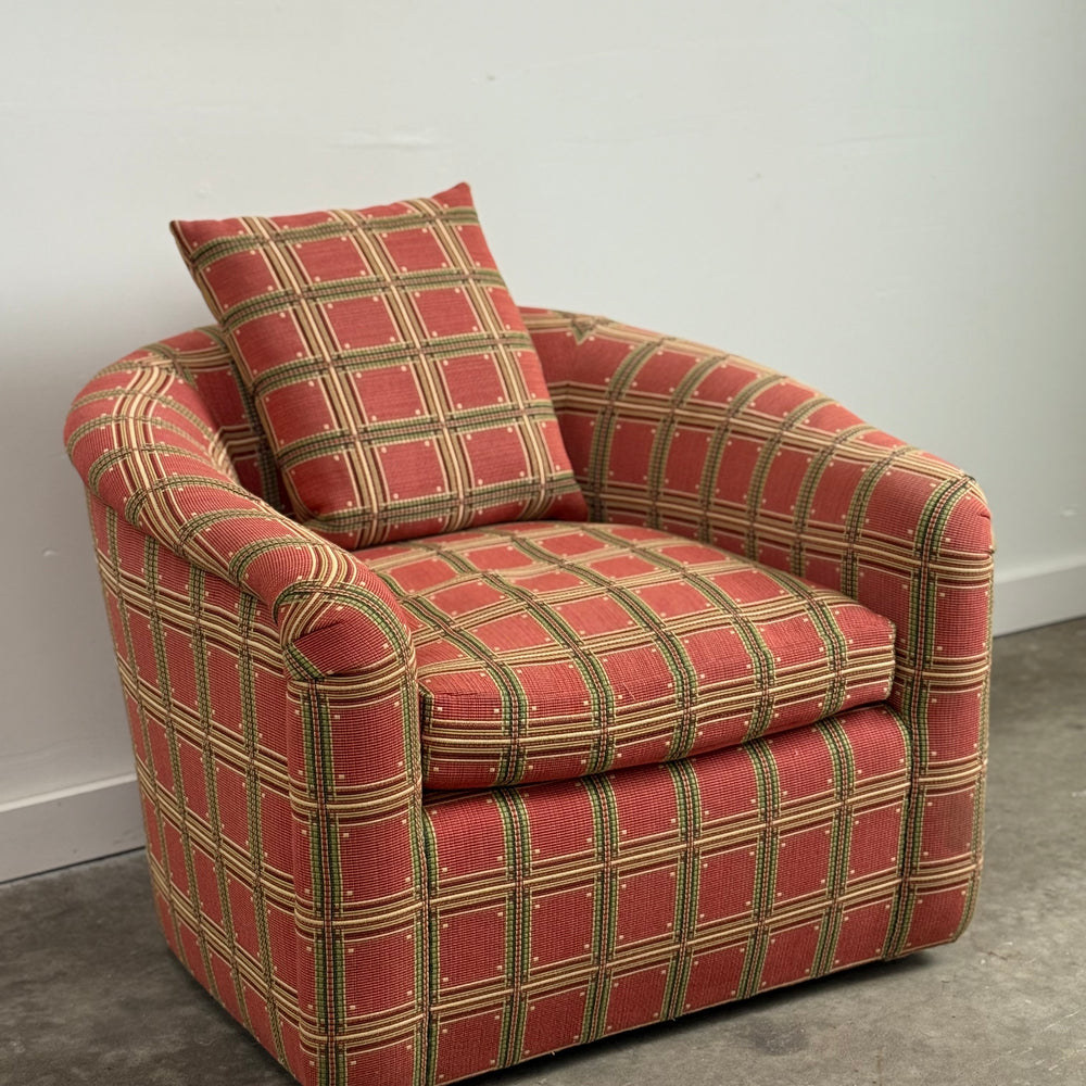 Custom Swivel Club Chair