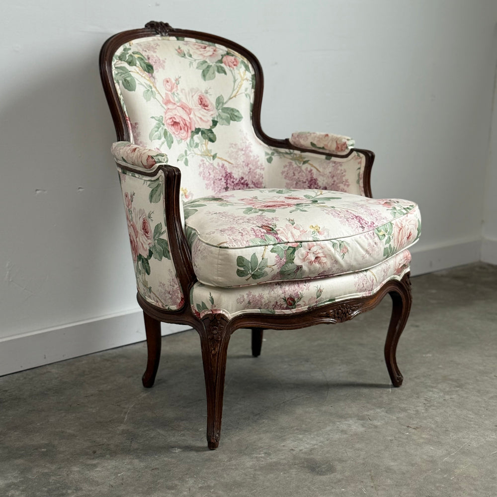 Louis XV Upholstered Bergere Chair
