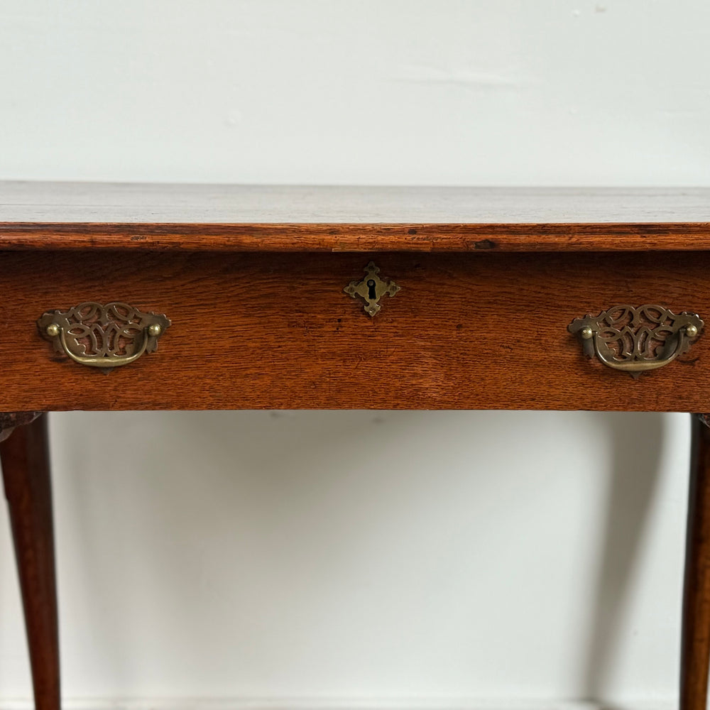 English Queen Anne Walnut One Drawer Lowboy
