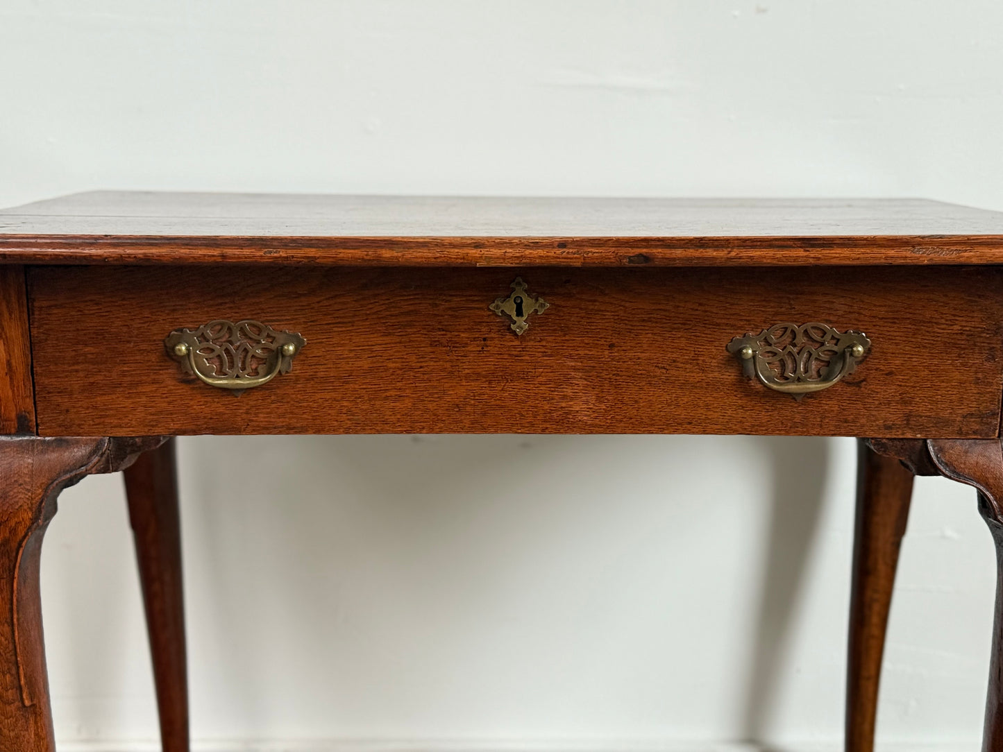 English Queen Anne Walnut One Drawer Lowboy
